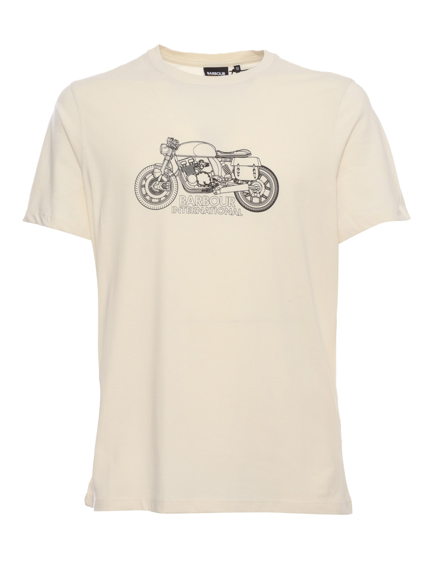 Shop Barbour Beige Printed T-shirt