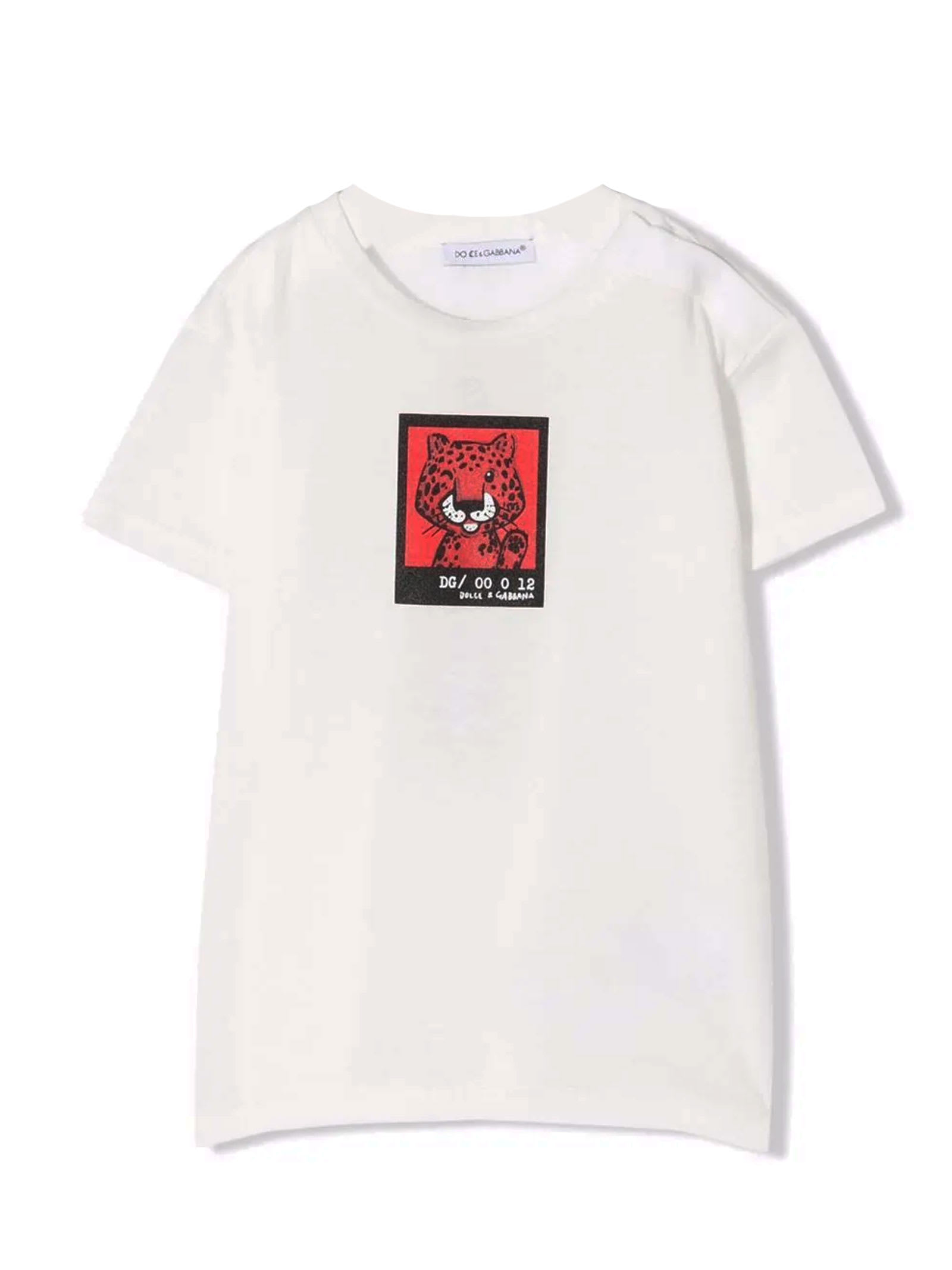 Dolce & Gabbana White T-shirt With Frontal Print Dolce & gabbana Kids