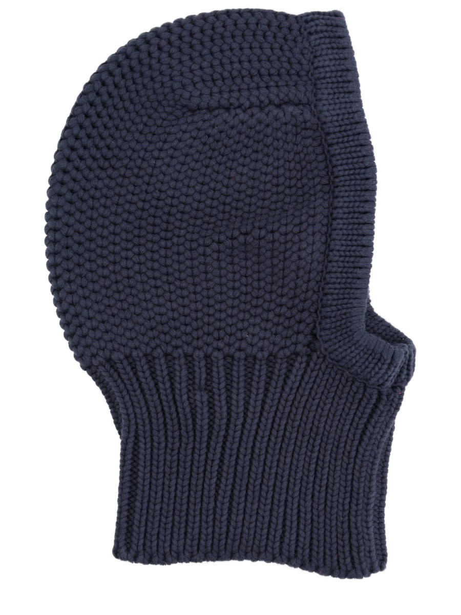 Ymc You Must Create Textured Knit Hat Ribbed Edge In Blue