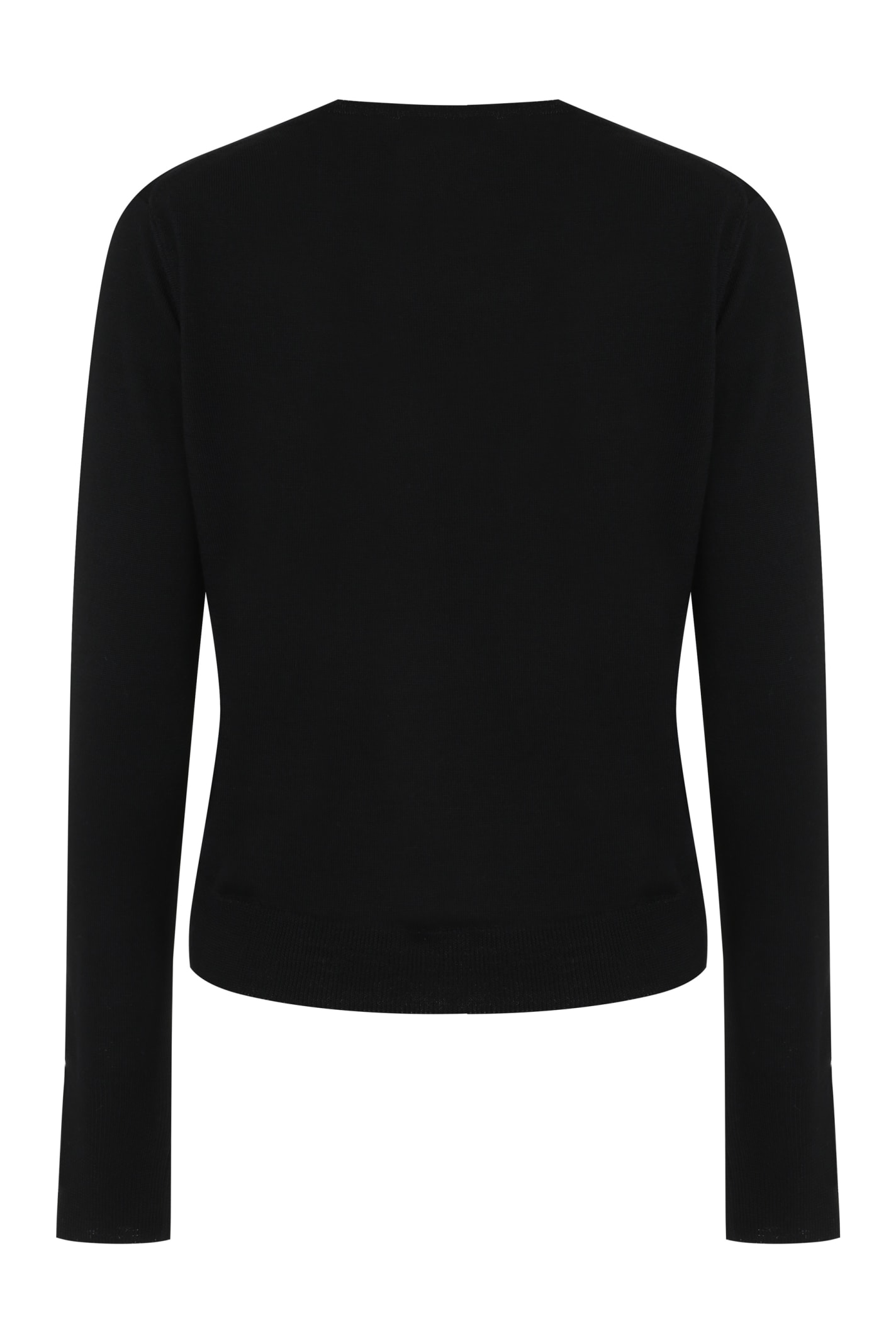 Shop Vivienne Westwood Bea Crew-neck Wool Sweater In Black