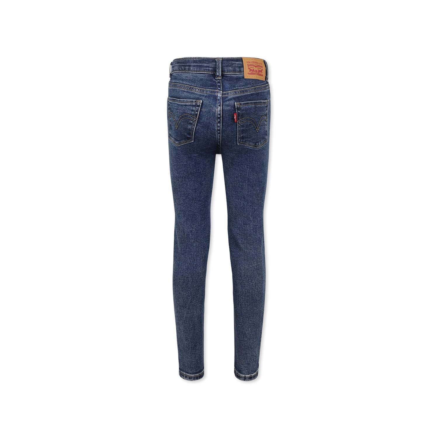 Shop Levi's Blue Jeans For Girl With Logo In Denim