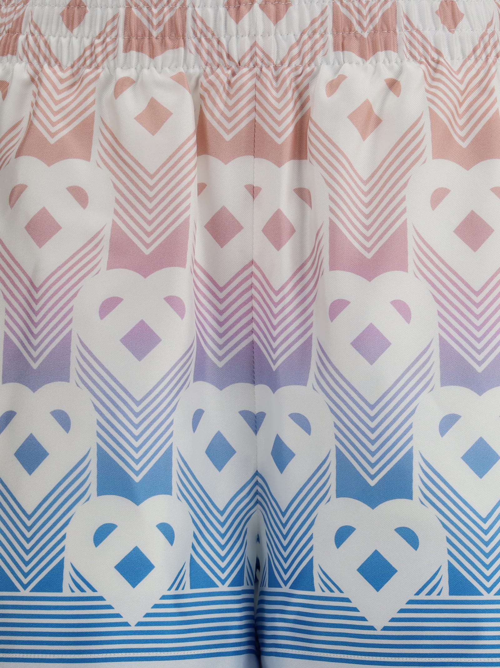 Casablanca Women Gradient Heart Monogram Silk Shorts In Blue