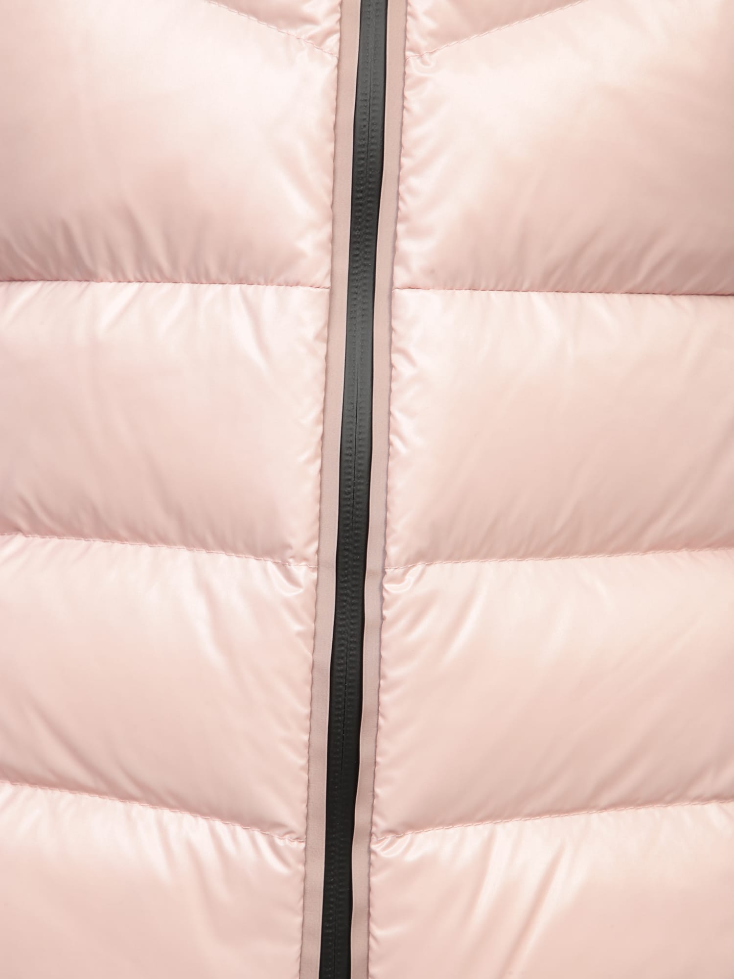 Shop Moncler Pink Zip-up Padded Cardigan