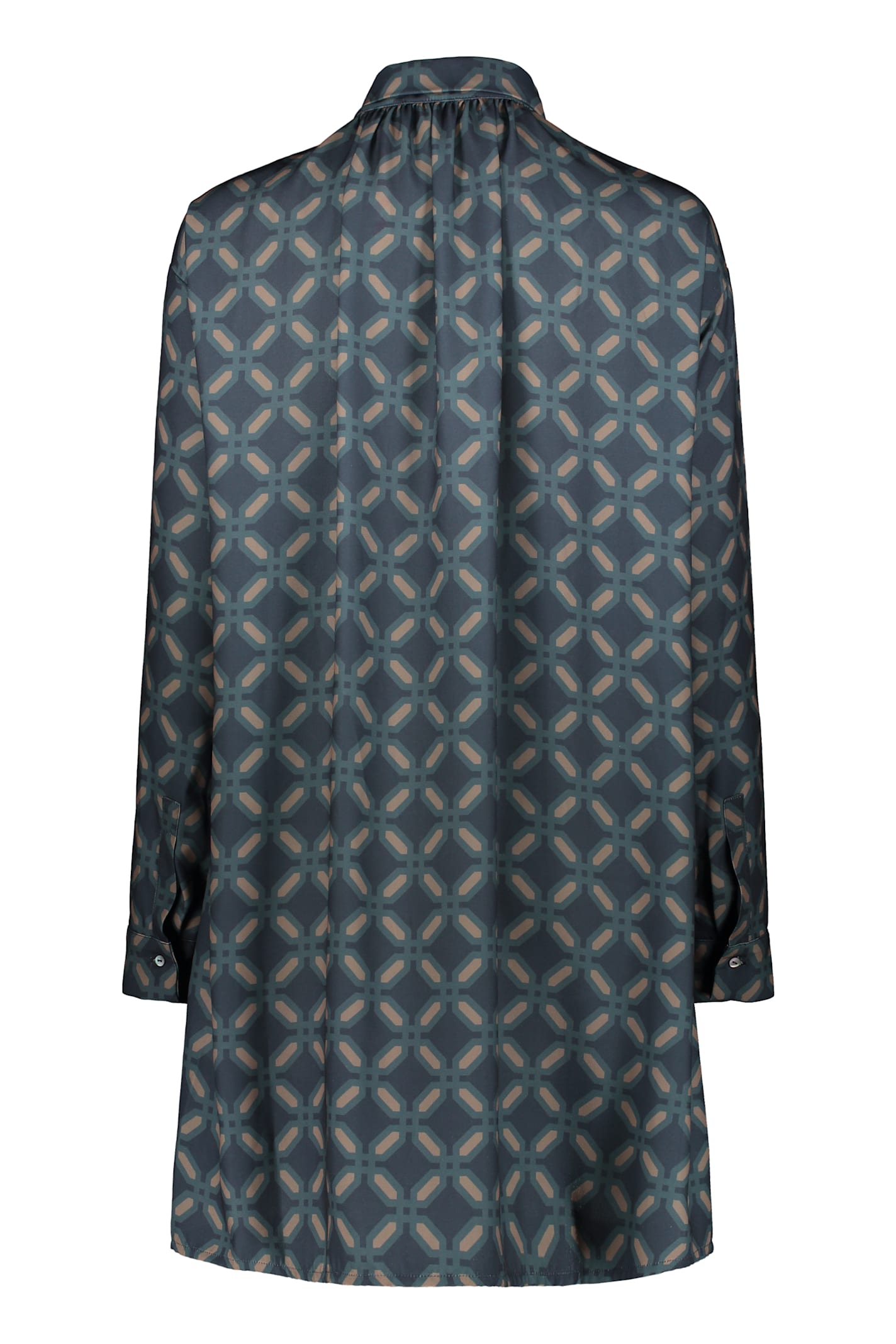 Fabiana Filippi Geometric-pattern Mini Dress In Blue