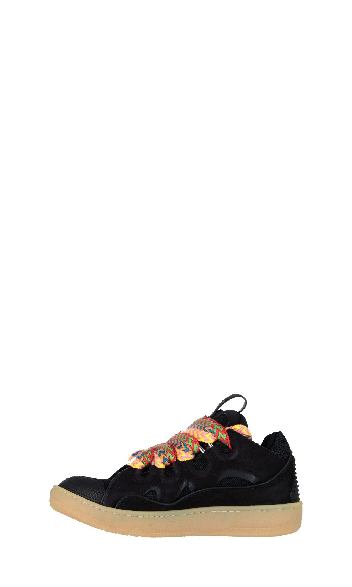 Shop Lanvin Curb Sneakers In Black