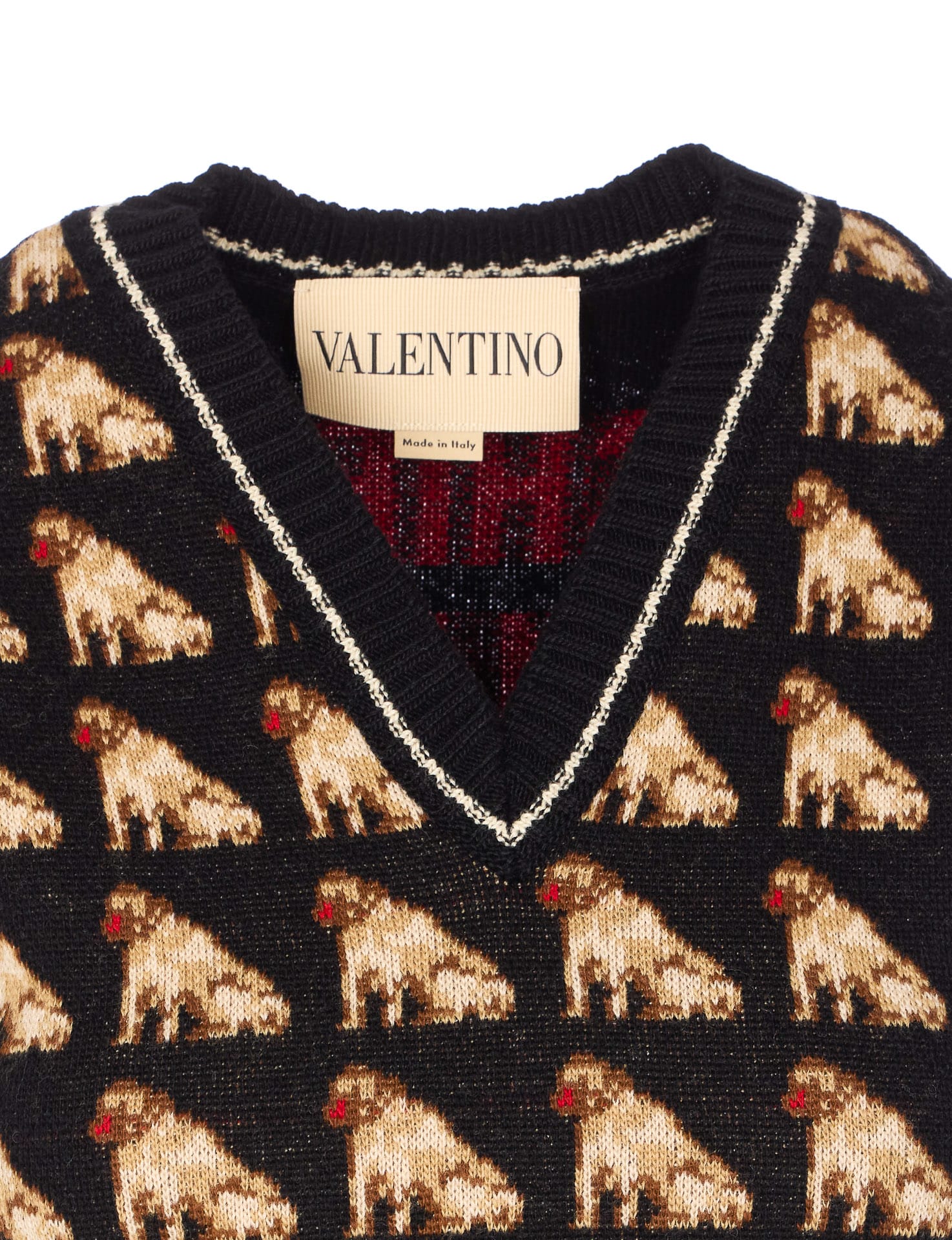 Valentino Petit Charles Vest In Black