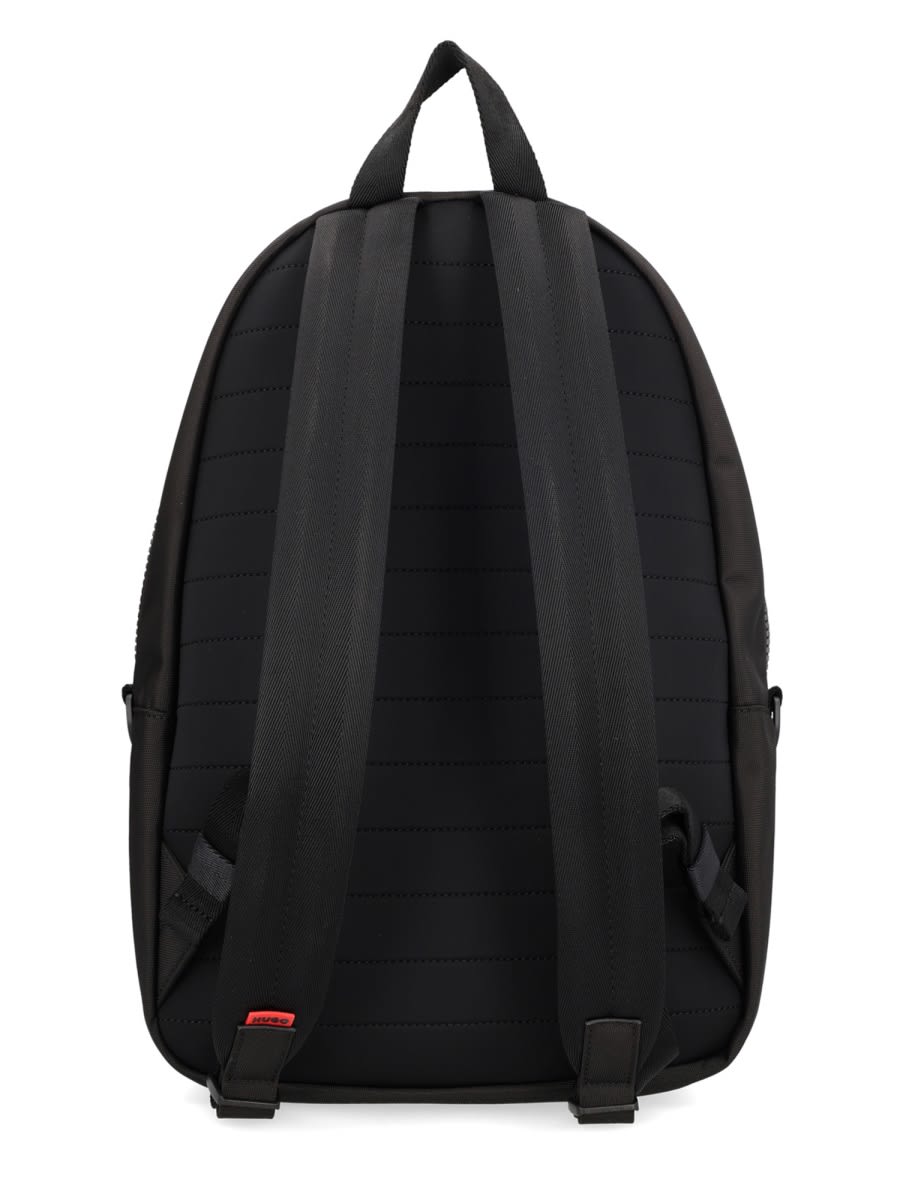 Hugo Boss Versatile Backpack Featuring Multiple Elements In Black