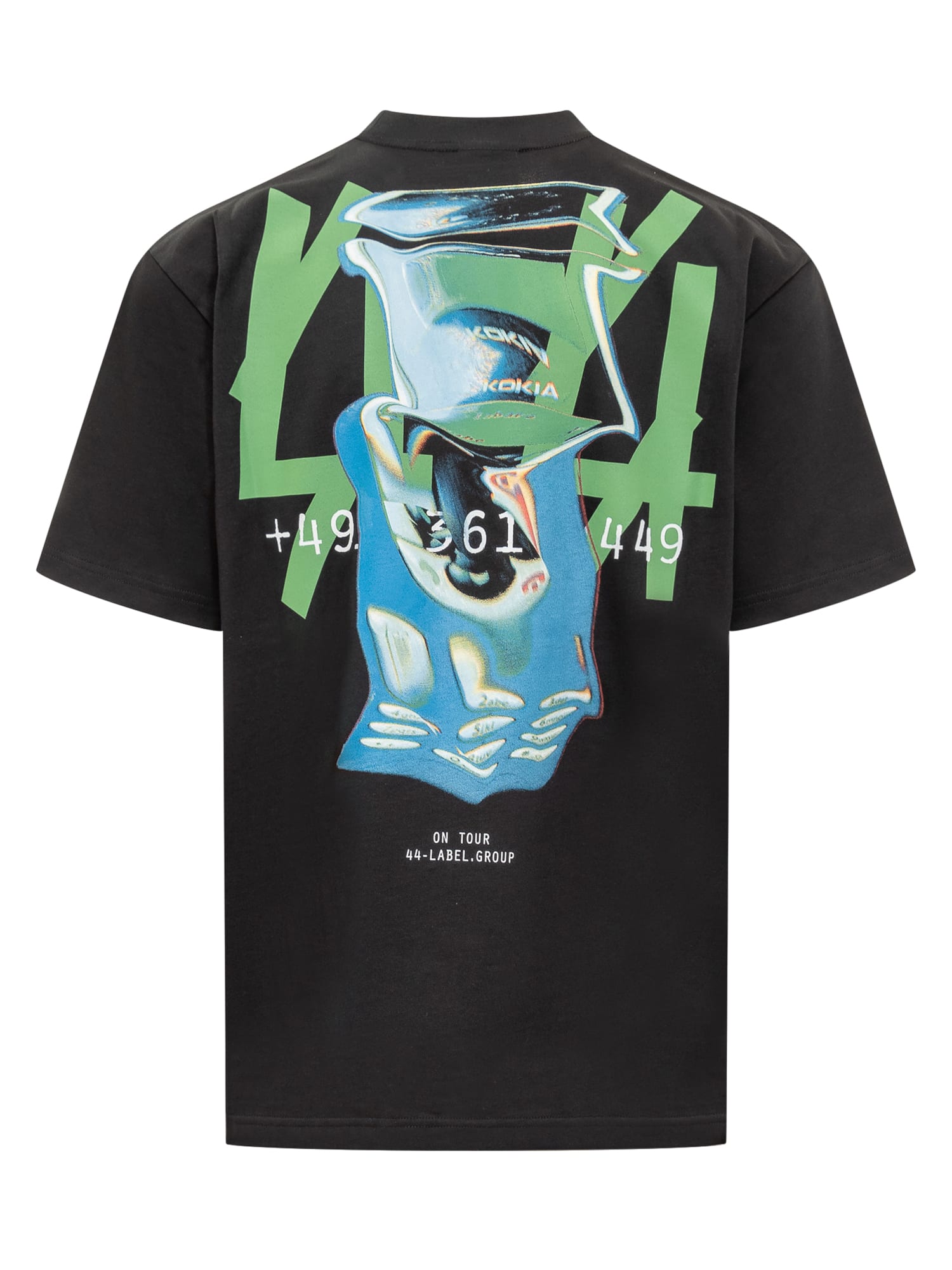 Shop 44 Label Group T-shirt With My Agent Print In Black-call My Agent