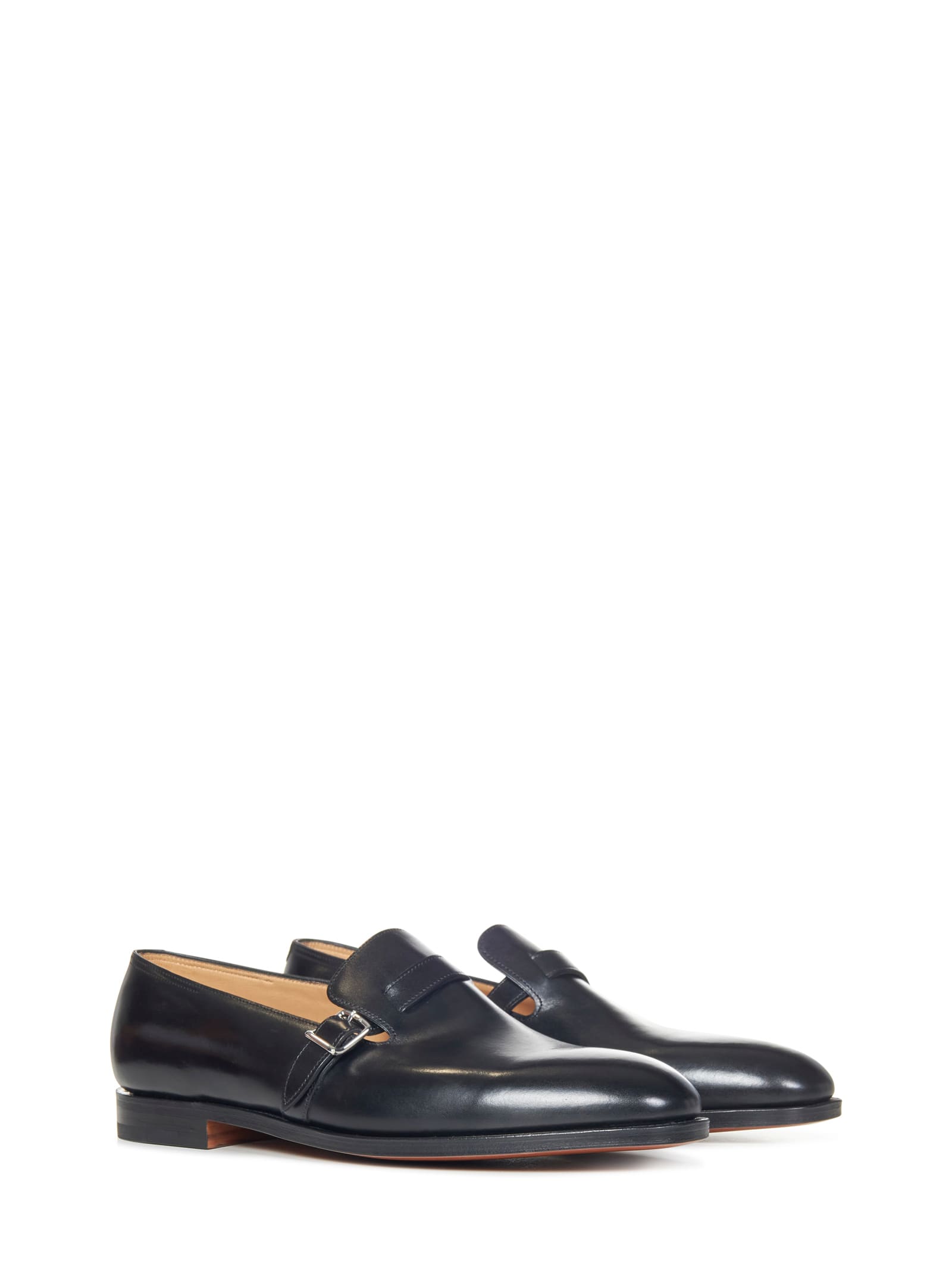 Shop John Lobb Loafers In Black