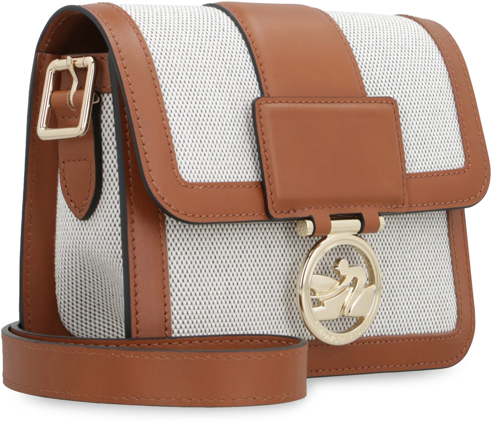 Box-Trot S Crossbody bag Cognac - Canvas (10174HBX504)