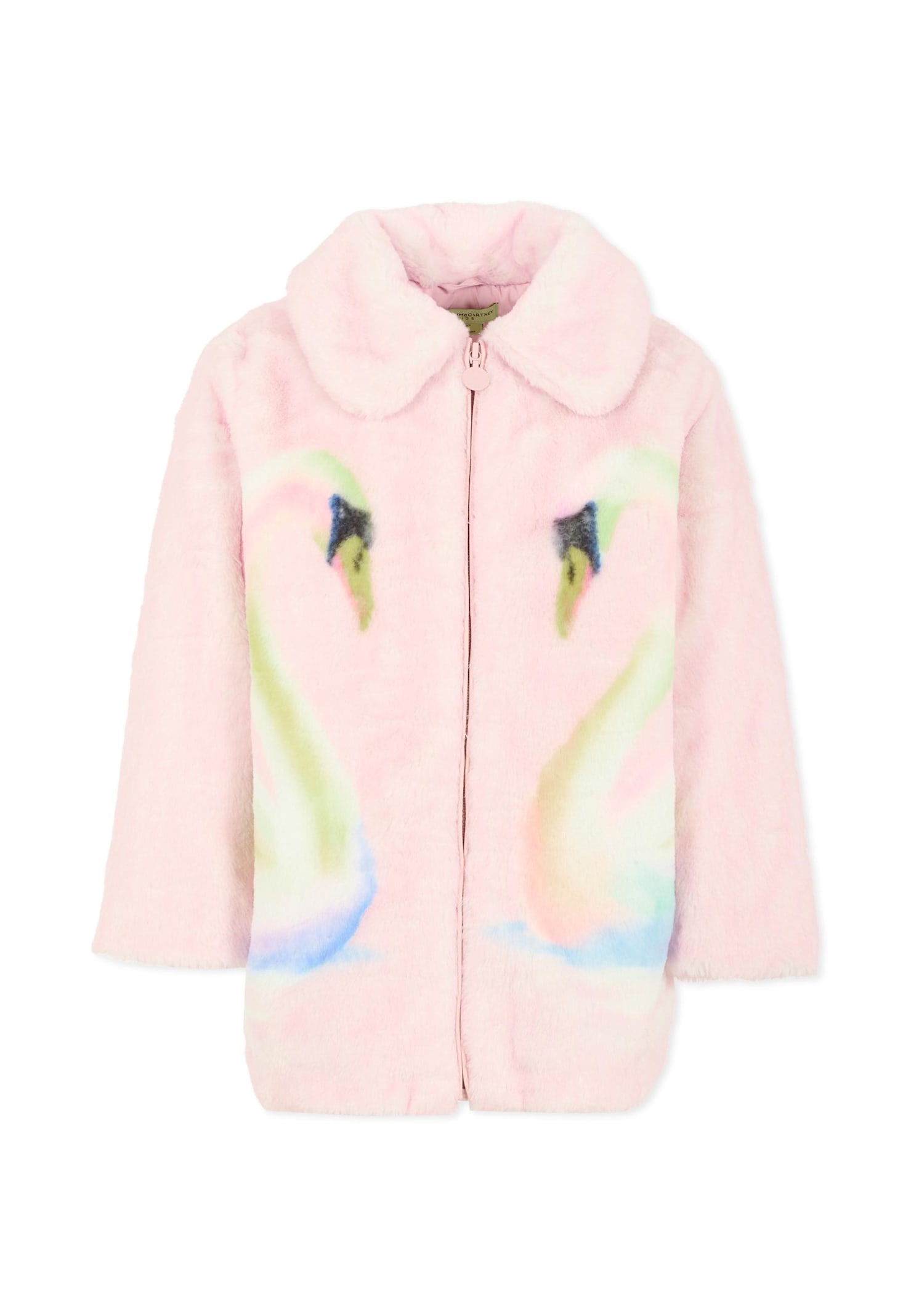 Stella Mccartney Swan-motif Coat In Pink