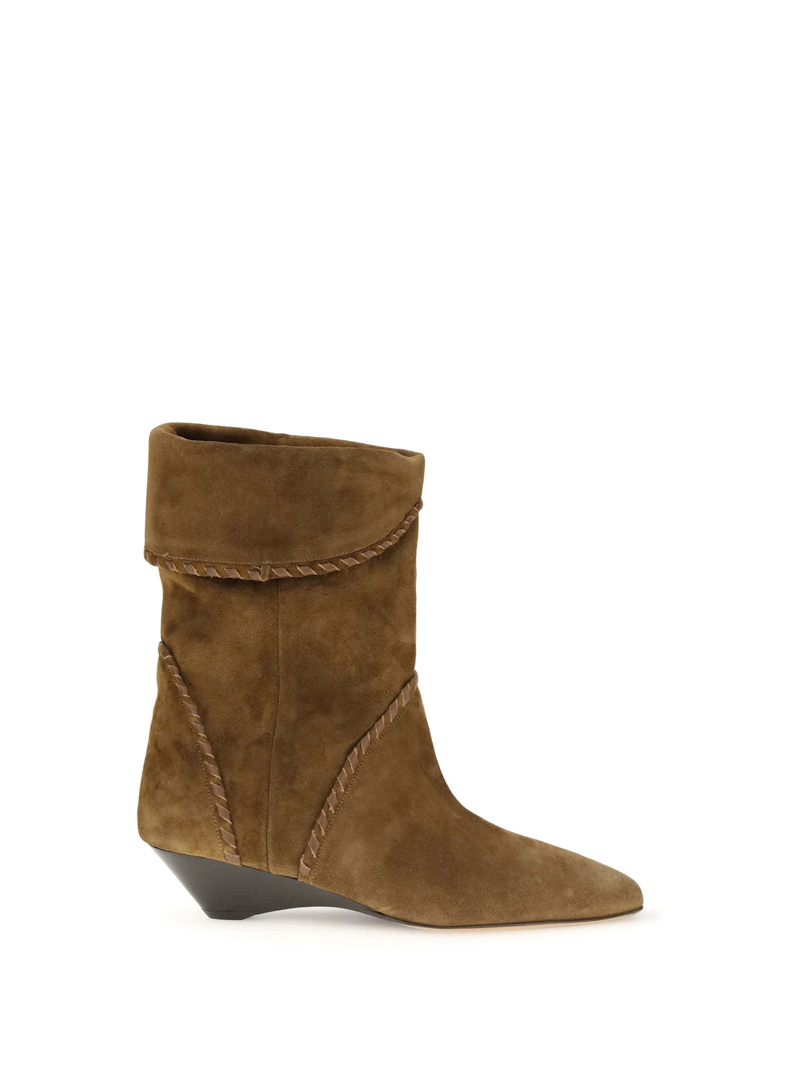 Isabel Marant Edoa-gb Ankle Texan Boot Boots Black In Brown