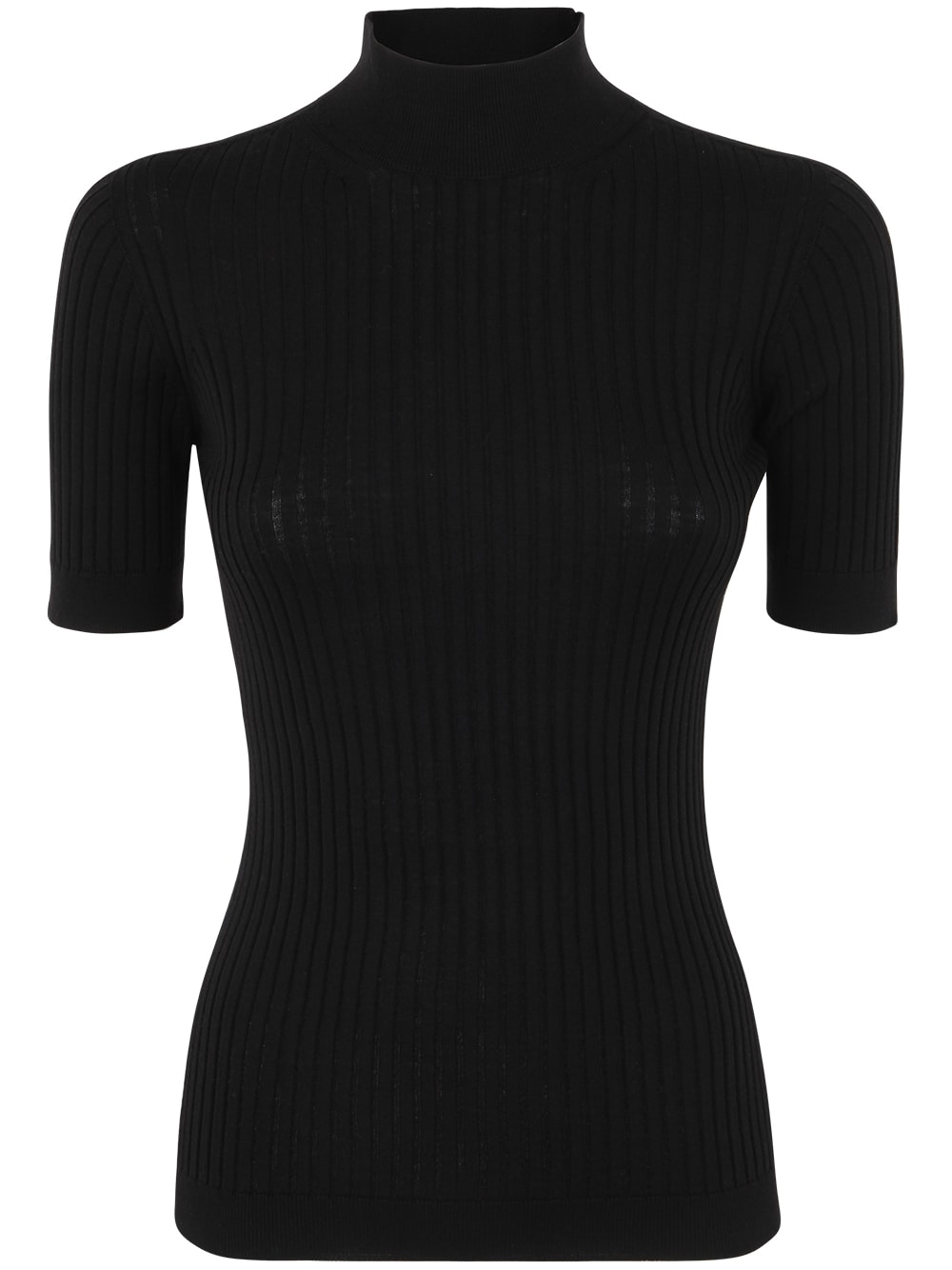 Shop Versace Knit Sweater Seamless Essential Serie In Black