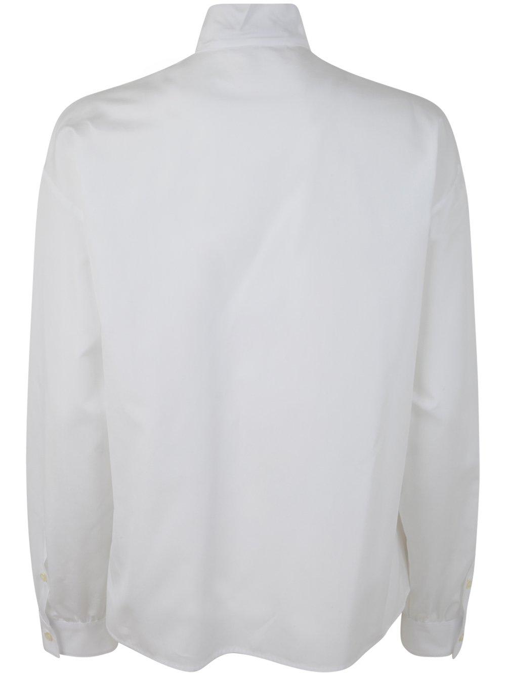 Shop Dsquared2 Gathered Tied-neck Long-sleeved Shirt