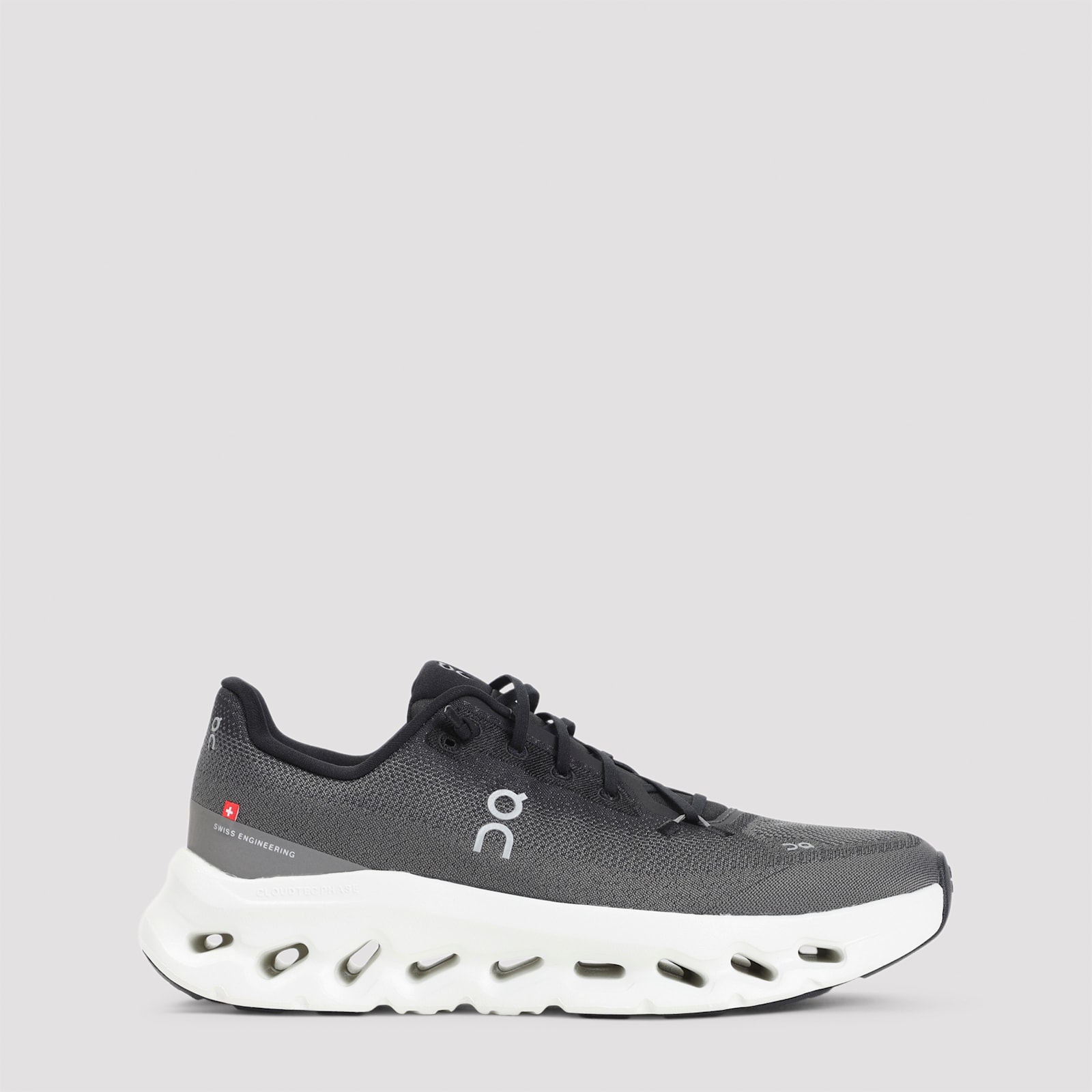 On Dark Grey Sneakers With Breathable Upper In Gray
