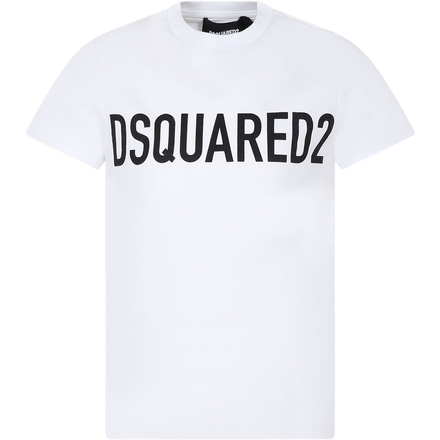 Shop Dsquared2 White T-shirt For Boy With Logo