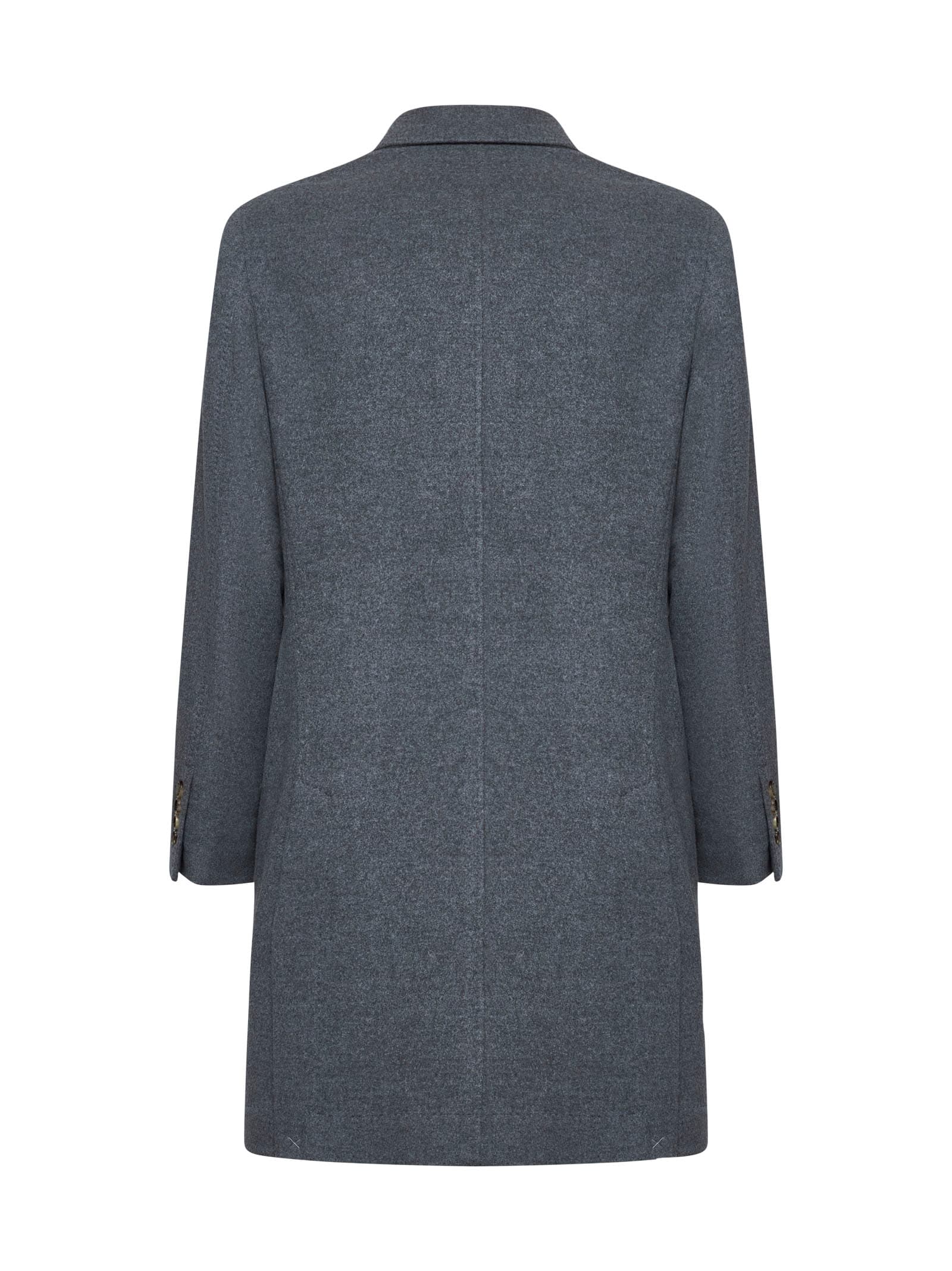 Shop Brunello Cucinelli Coat In Grey