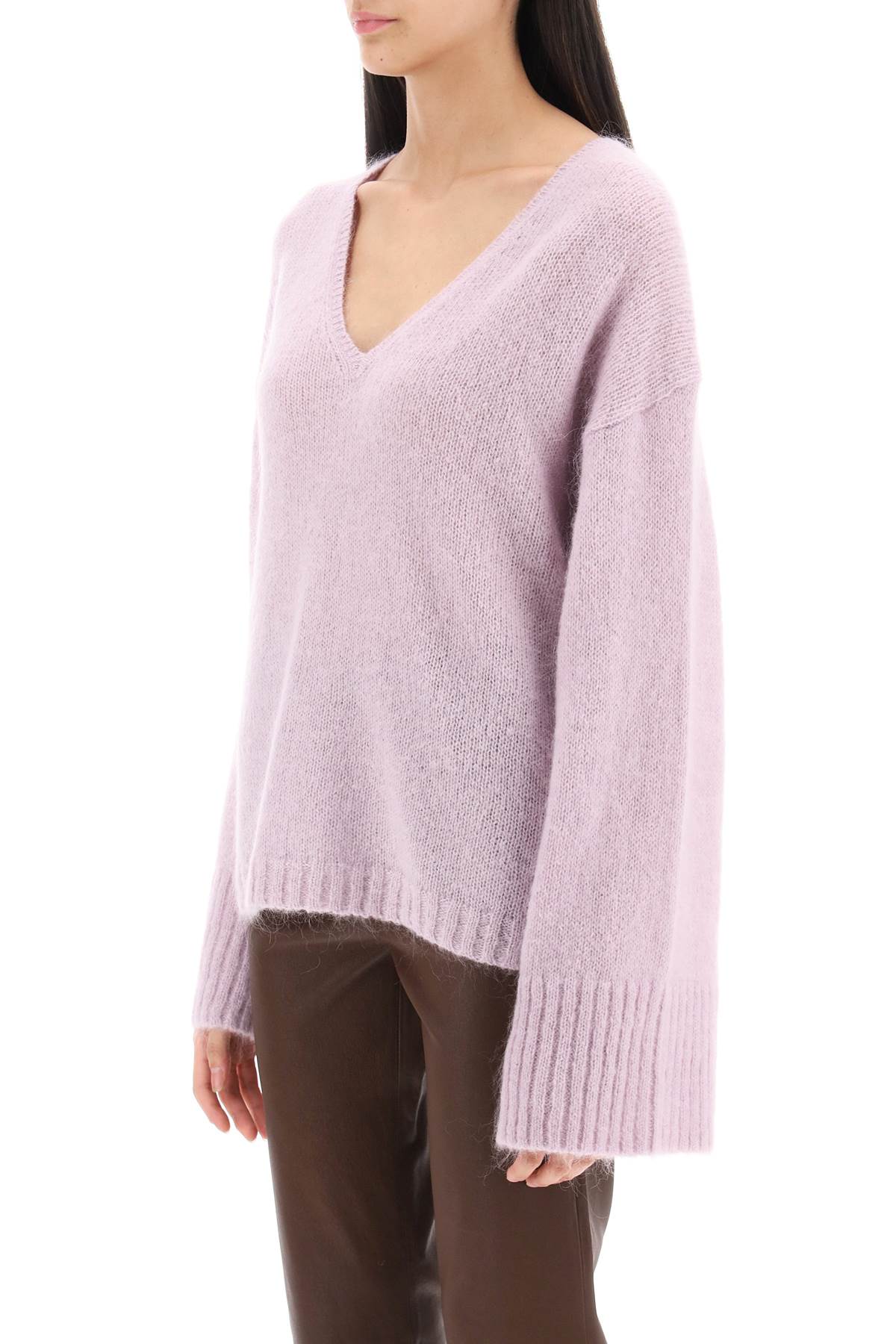 Shop By Malene Birger Wool And Mohair Cimone Sweater In L Pastel Violet