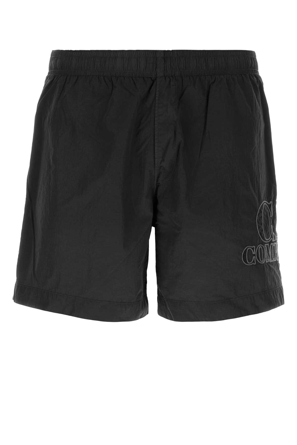 Shop C.p. Company Black Nylon Swimming Shorts