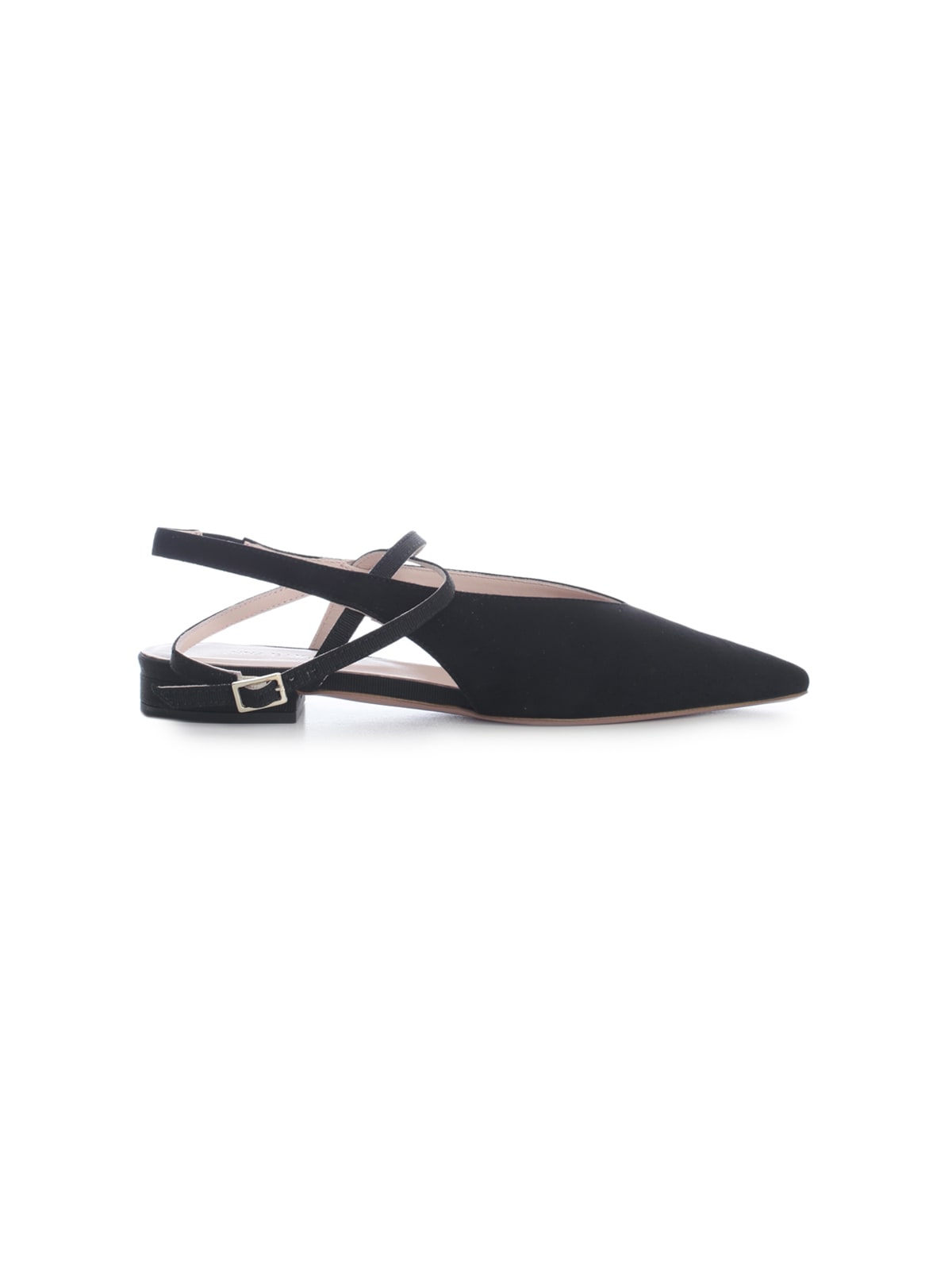Anna Baiguera Sandals W/crossed Belt On Ankle In Kid Suede Black