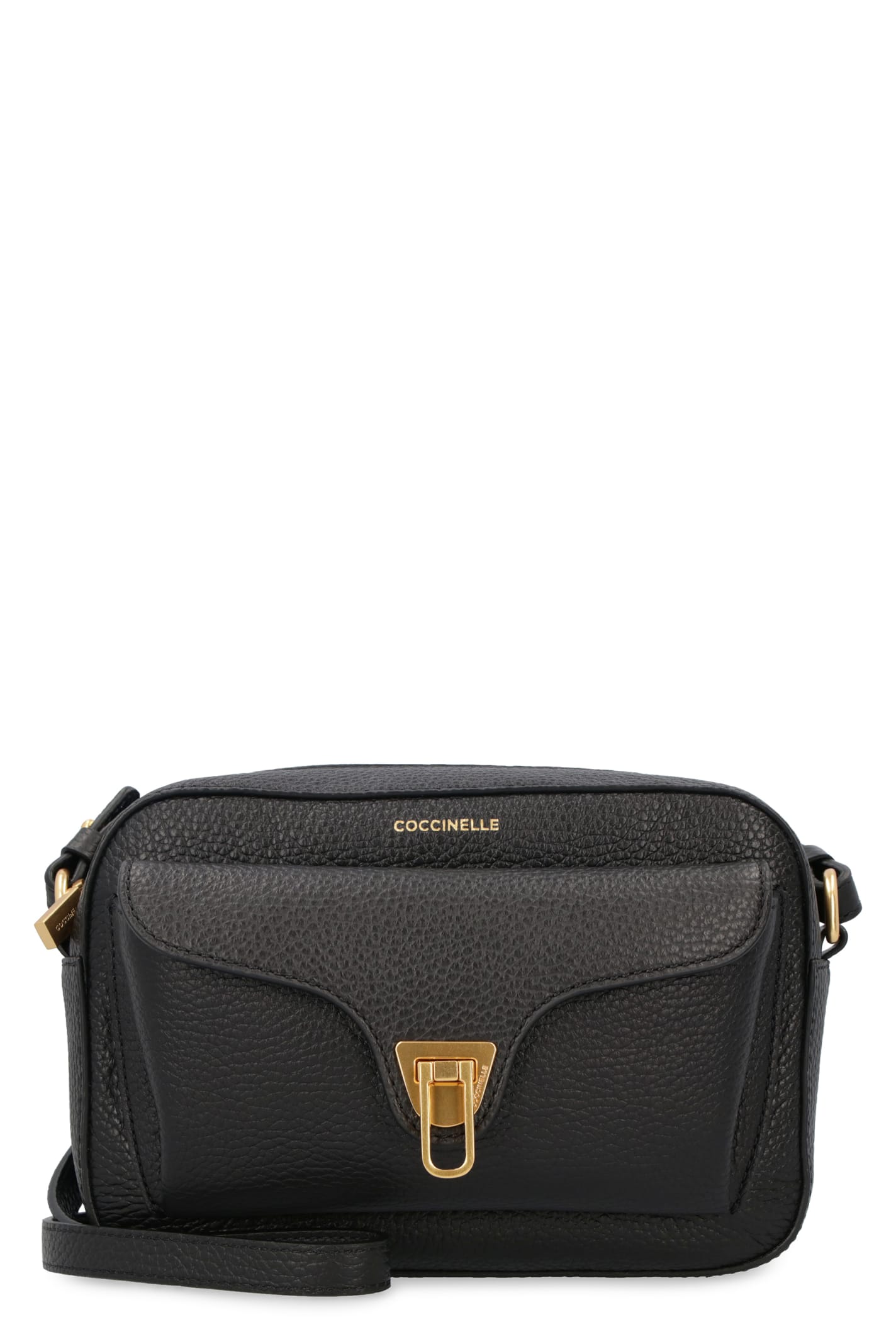 Shop Coccinelle Beat Soft Leather Crossbody Bag In Black