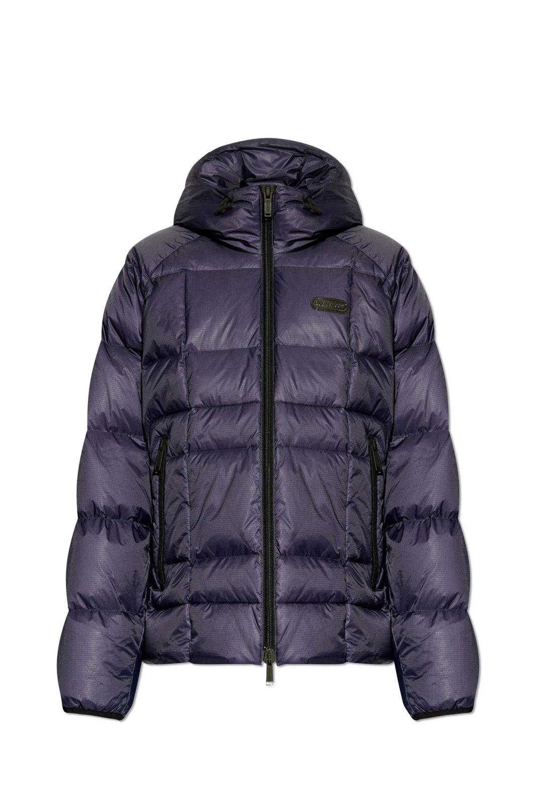 Shop Dsquared2 Hooded Down Jacket In Multicolour