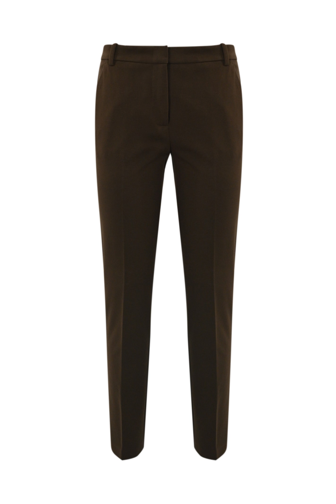 Shop Pinko Bello Trousers In Milano Stitch In Marrone