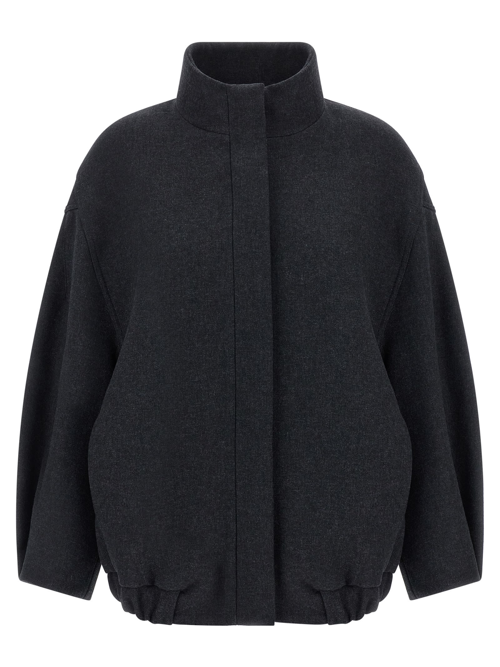 Dries Van Noten 00660-voles 2118 Brushed Back Twill Cotton Jacket Coats Grey In Gray