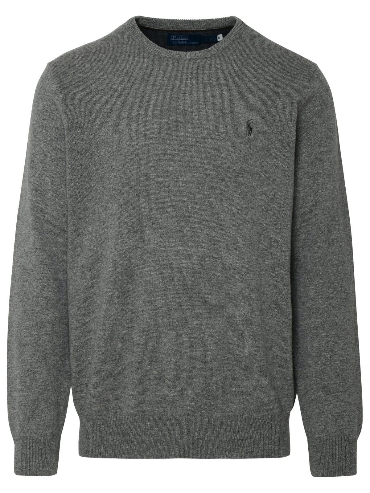 Shop Polo Ralph Lauren Grey Wool Sweater In Fawn Grey Heather