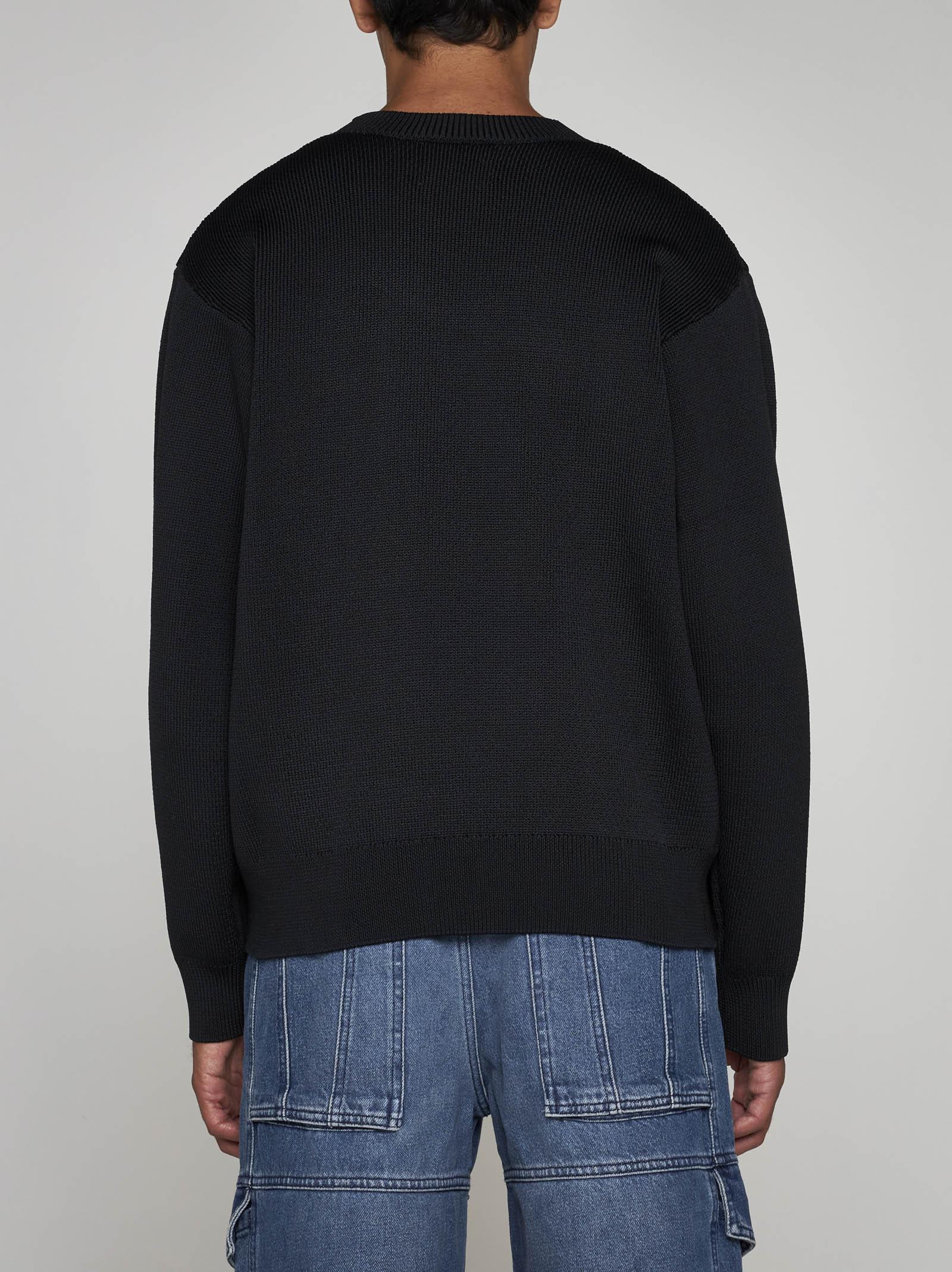 Isabel Marant Logo Intarsia Crewneck Sweater In Black
