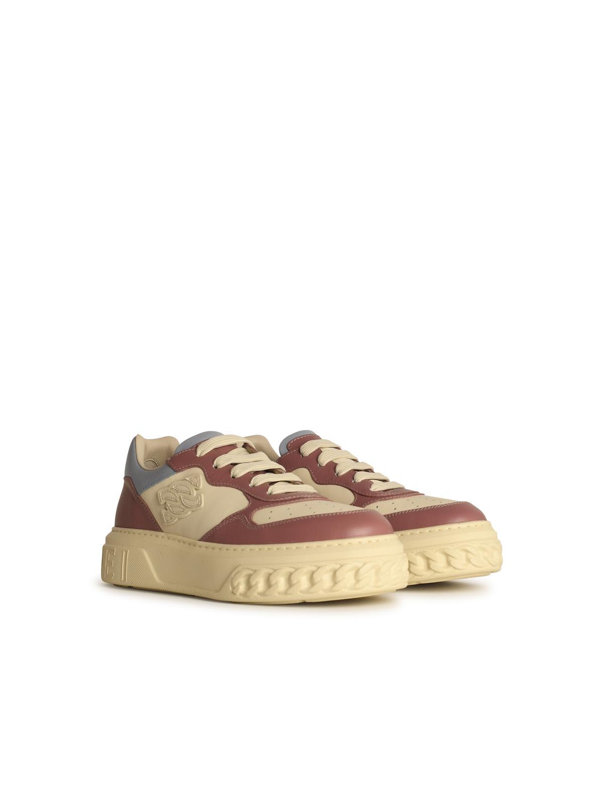 Shop Casadei Off Road Multicolor Leather Sneakers