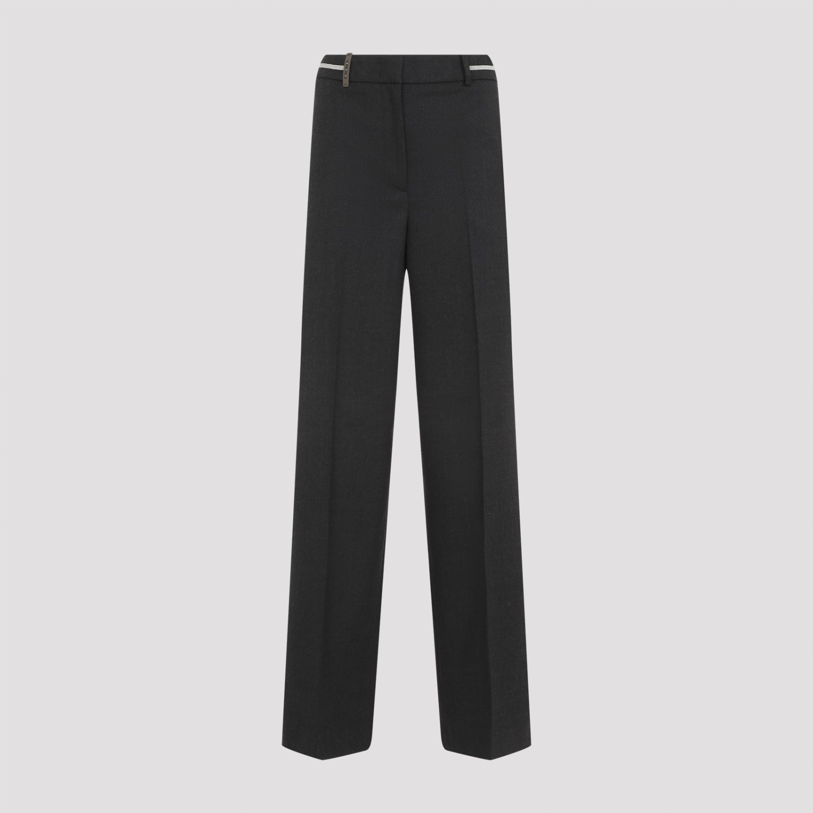 Shop Peserico Regular Pants In Grafite