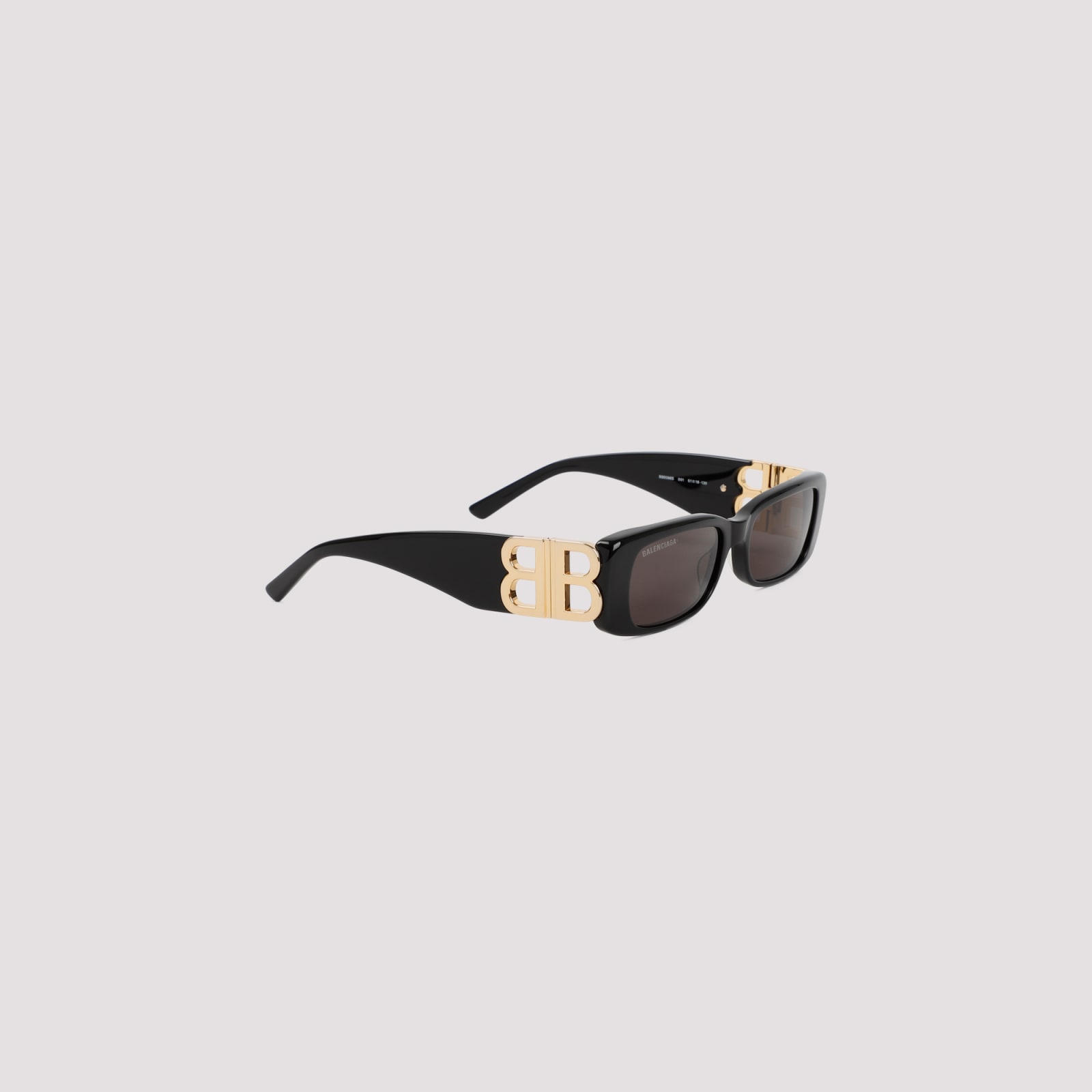 Shop Balenciaga Dynasty Rectangle Sunglasses In Black