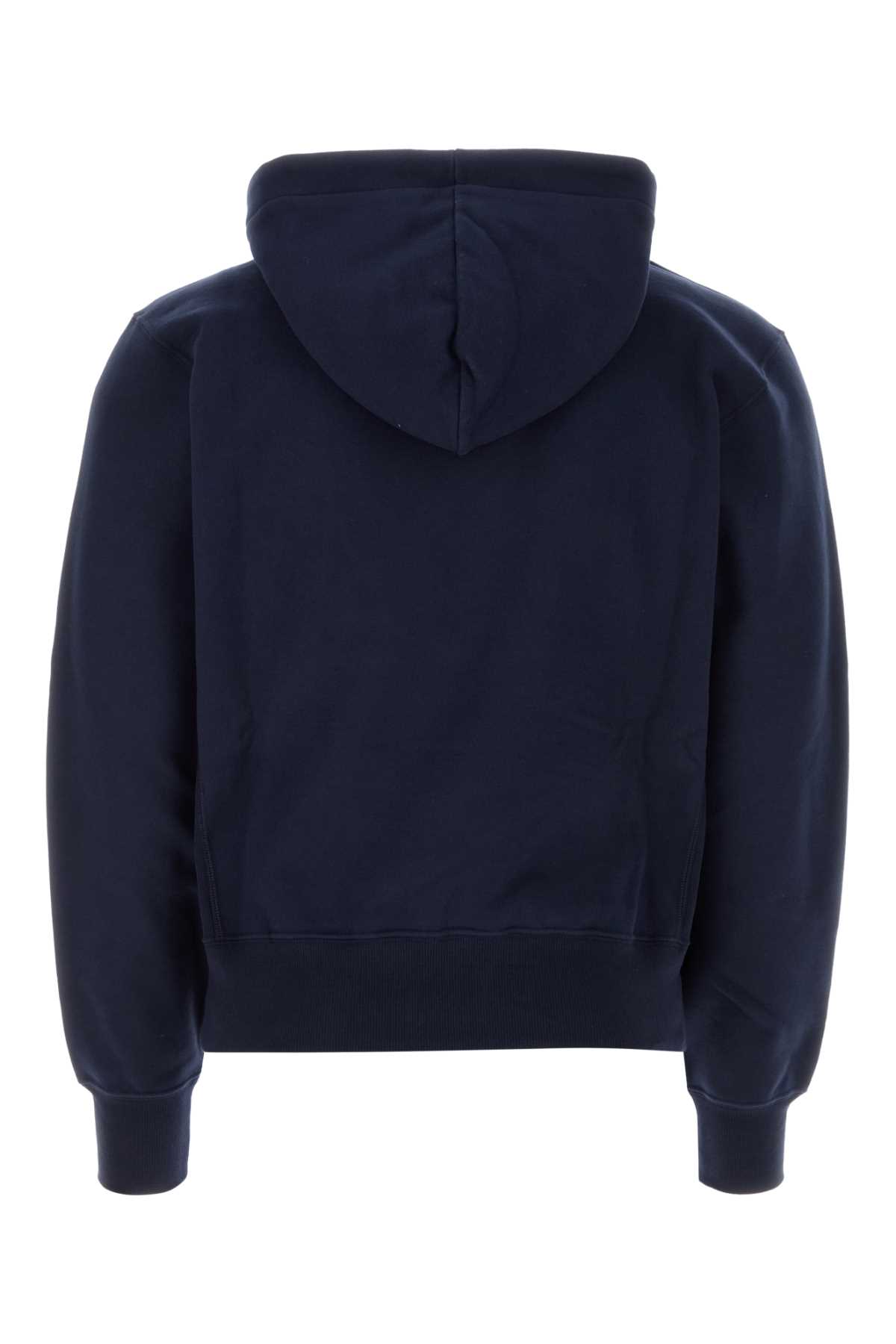 Saint Laurent Midnight Blu Cotton Sweatshirt In Marine