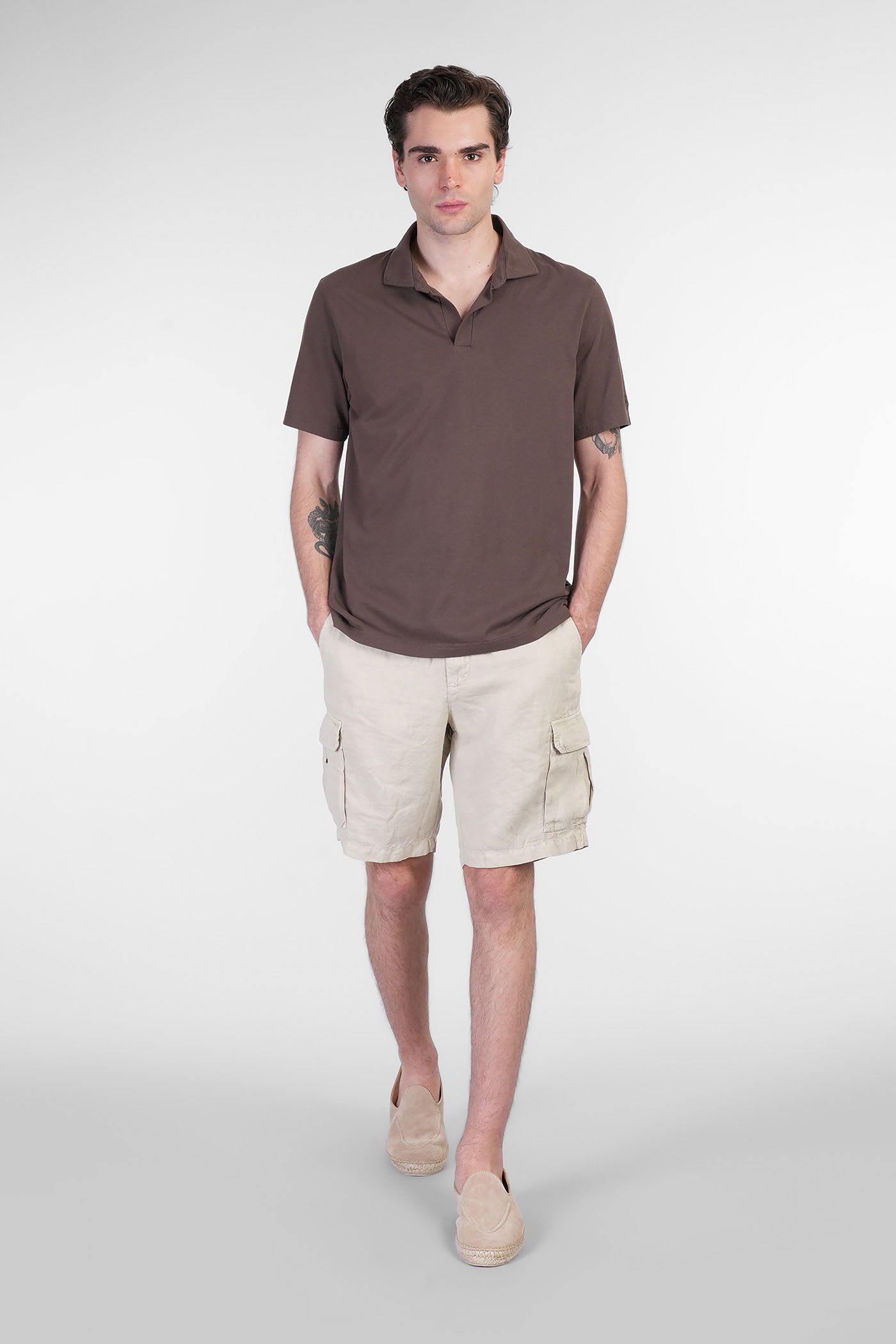 Mc2 Saint Barth Brighton Polo In Brown Cotton In Brown