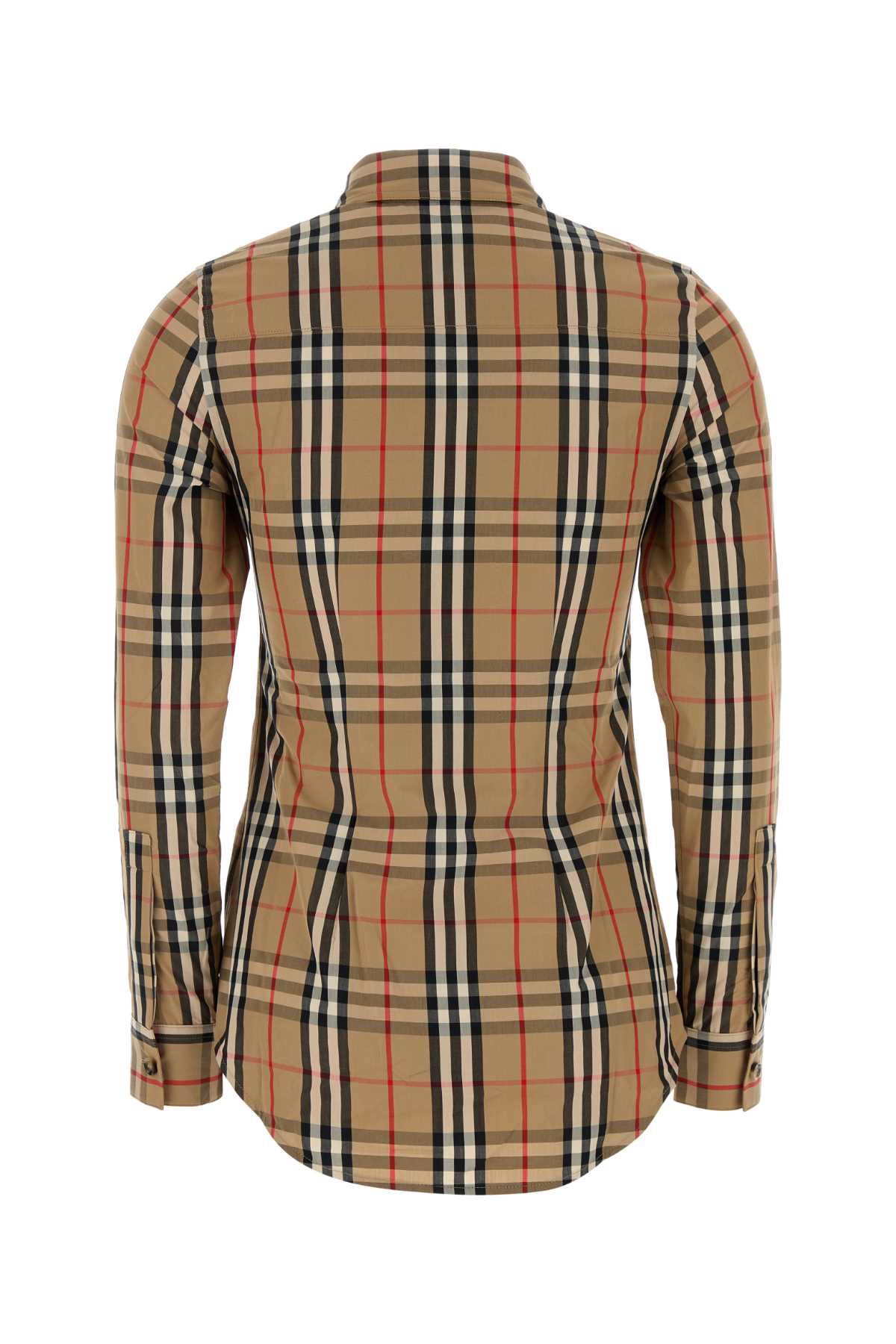 Burberry Long Sleeves Checked Shirt In Burgundy