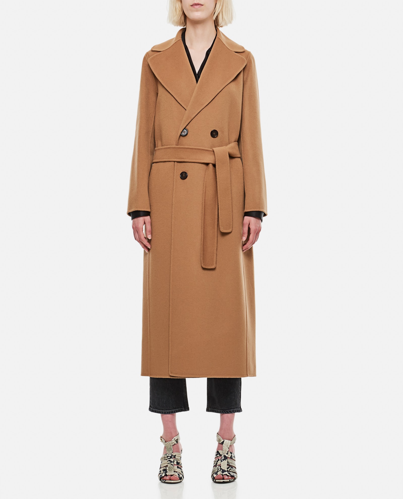 S Max Mara Ettore Virgin Wool Coat In Beige