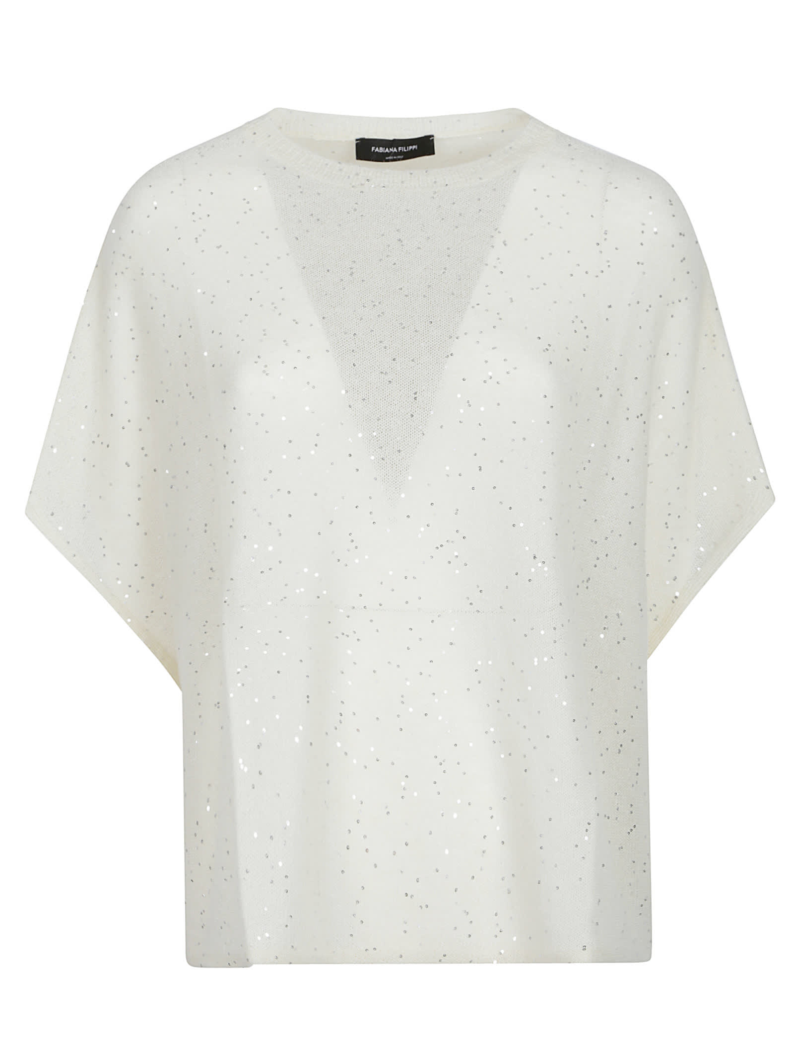 Fabiana Filippi Round Neck Sweater In Gray