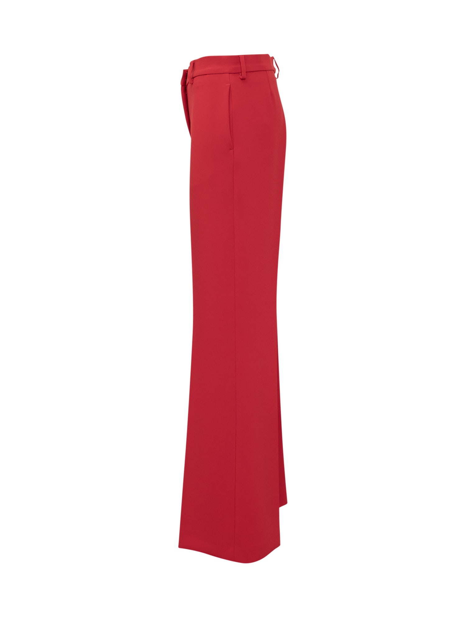 Shop Msgm Trousers In Red