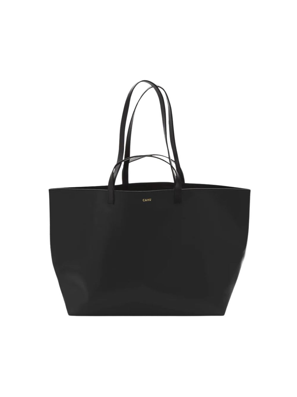 Shop Cahu Medium Nouvelle Collection Le Pratique With Zip Tote Bag In Black Black