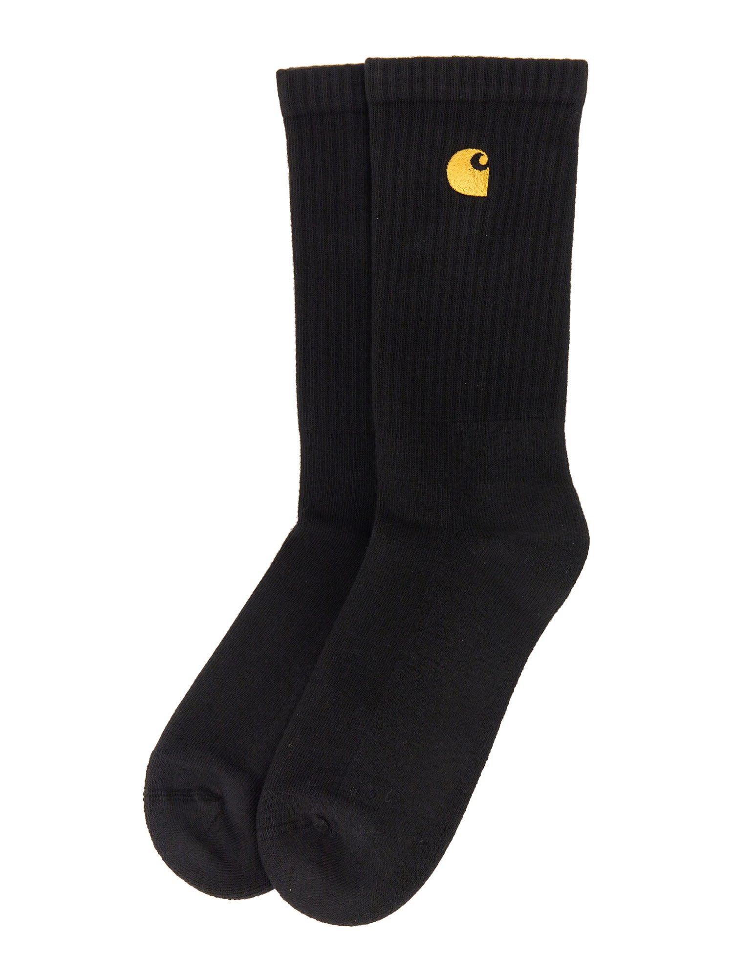 Shop Carhartt Socks With Logo Embroidery In Black