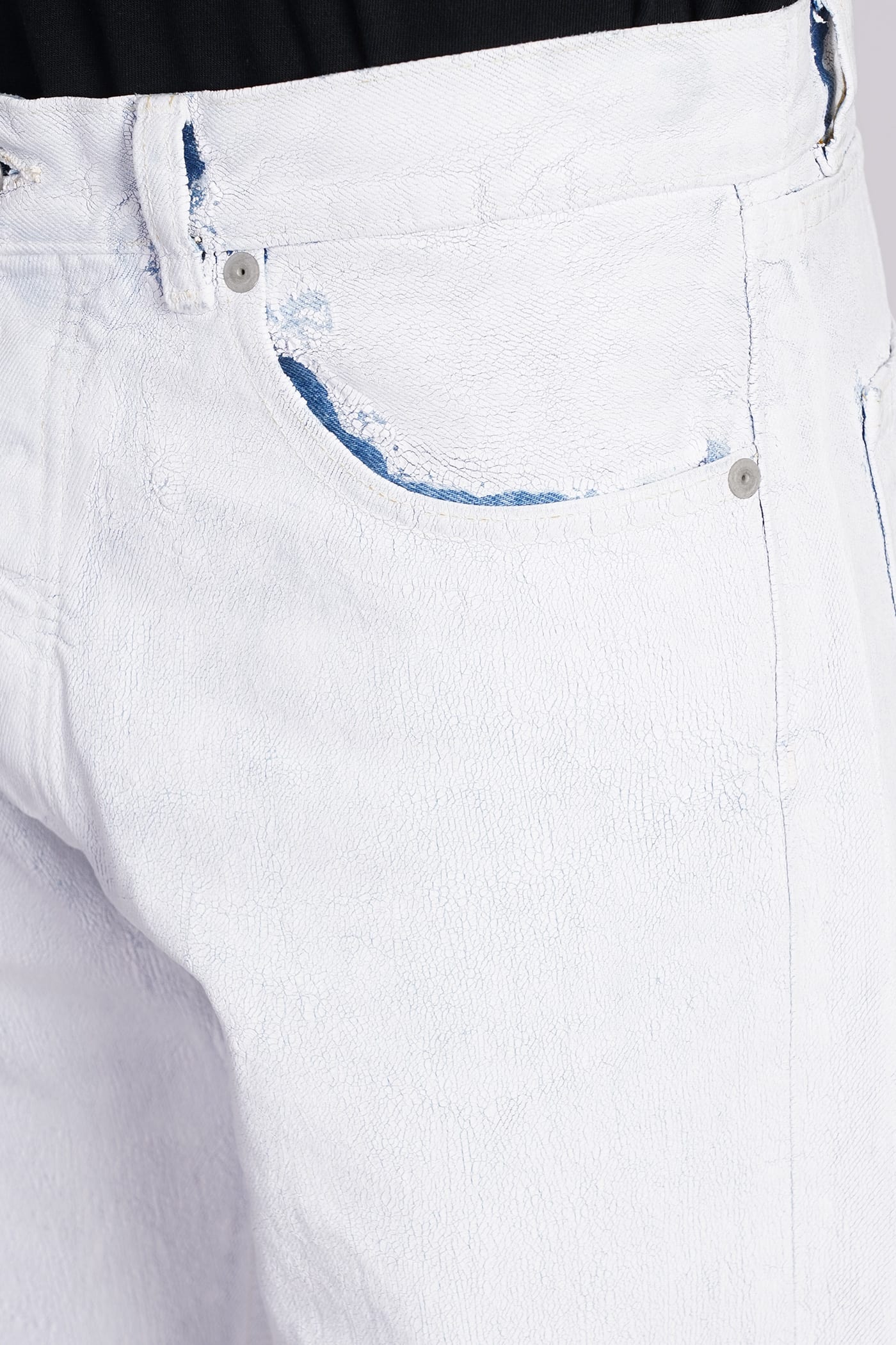 Shop Maison Margiela Jeans In White Denim