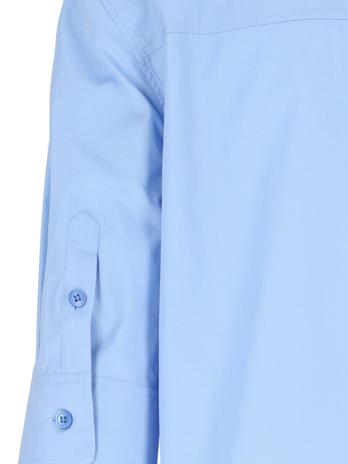 Shop Marni Cropped Shirt In Iris Blue