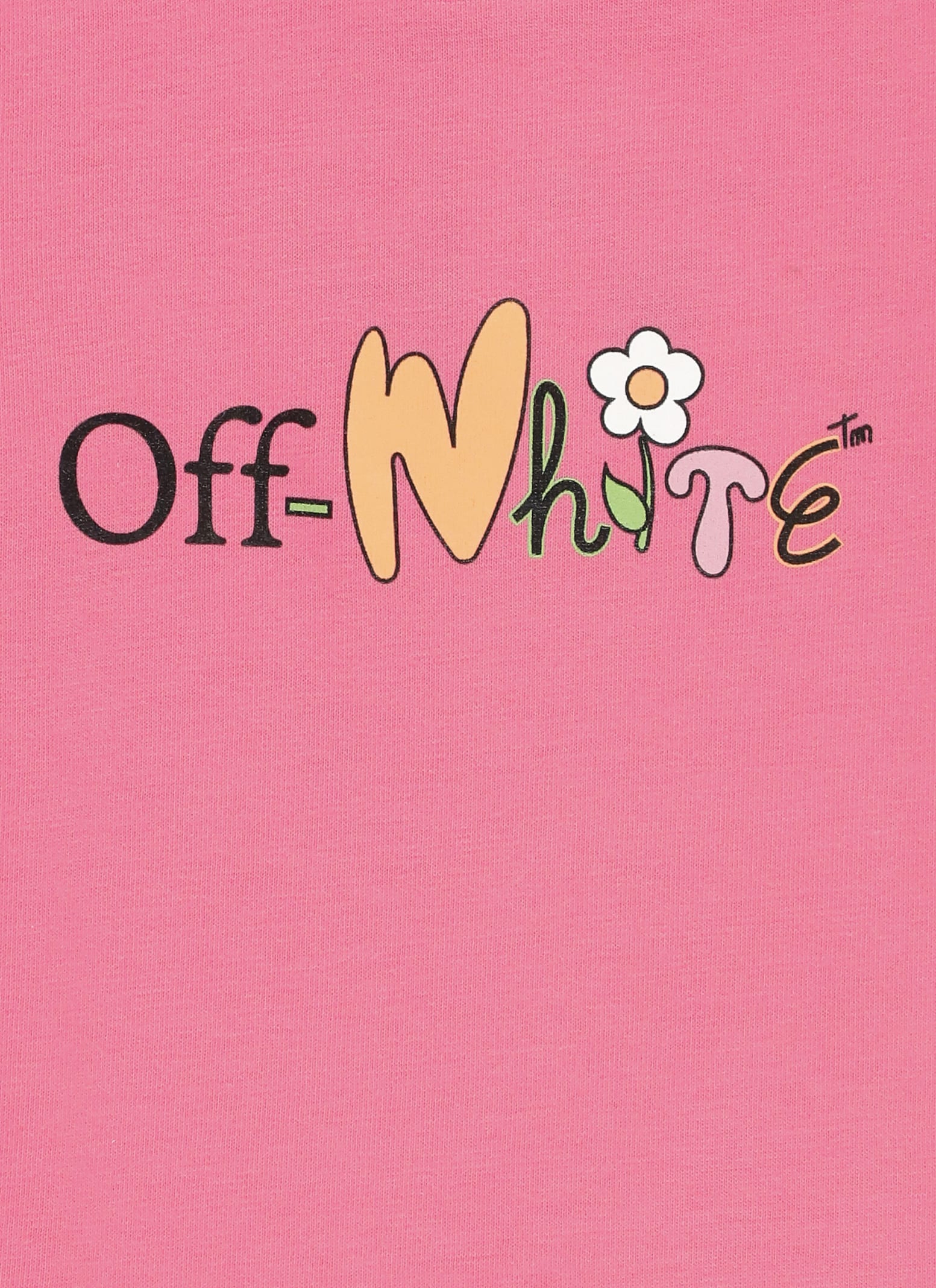 Shop Off-white Funny Flowers T-shirt In Fuchsia
