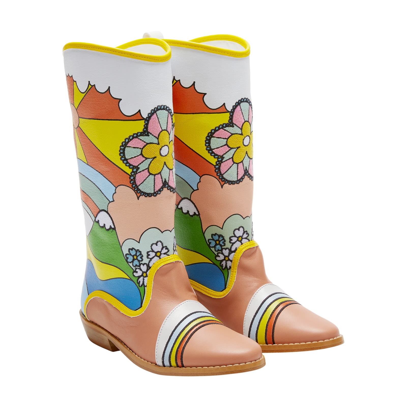 STELLA MCCARTNEY BOOTS WITH GRAPHIC PRINT