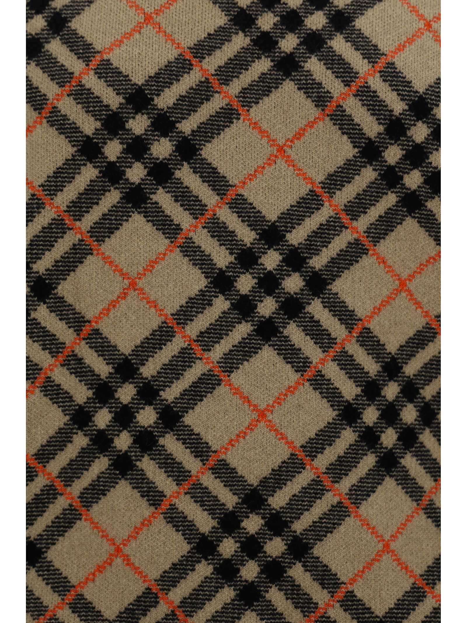 Shop Burberry Sweater In Sand Ip Check