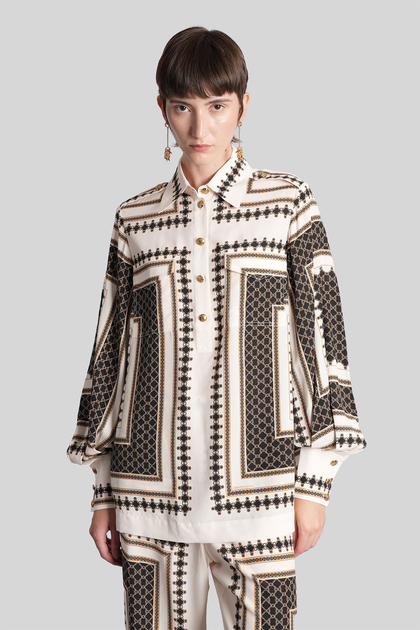 Zimmermann Blouse In Beige Viscose In Neutral