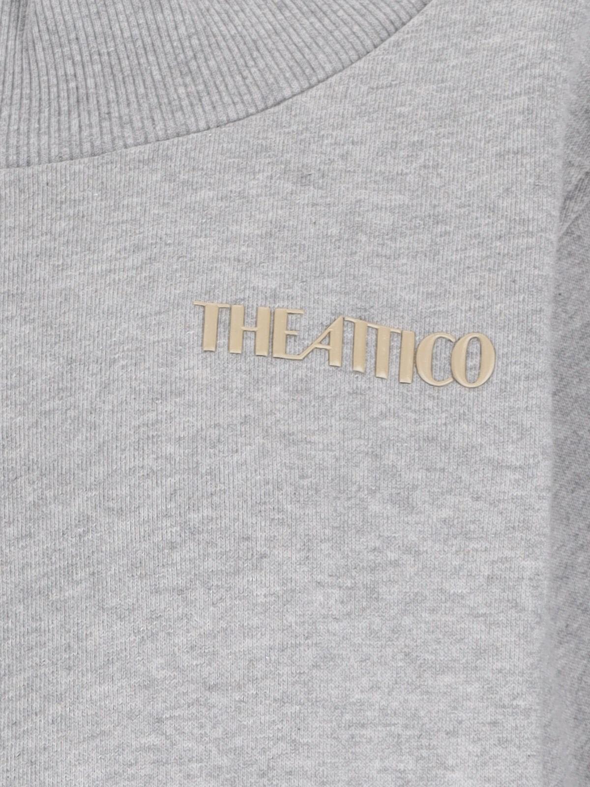 Attico Crewneck Sweatshirt In Gray