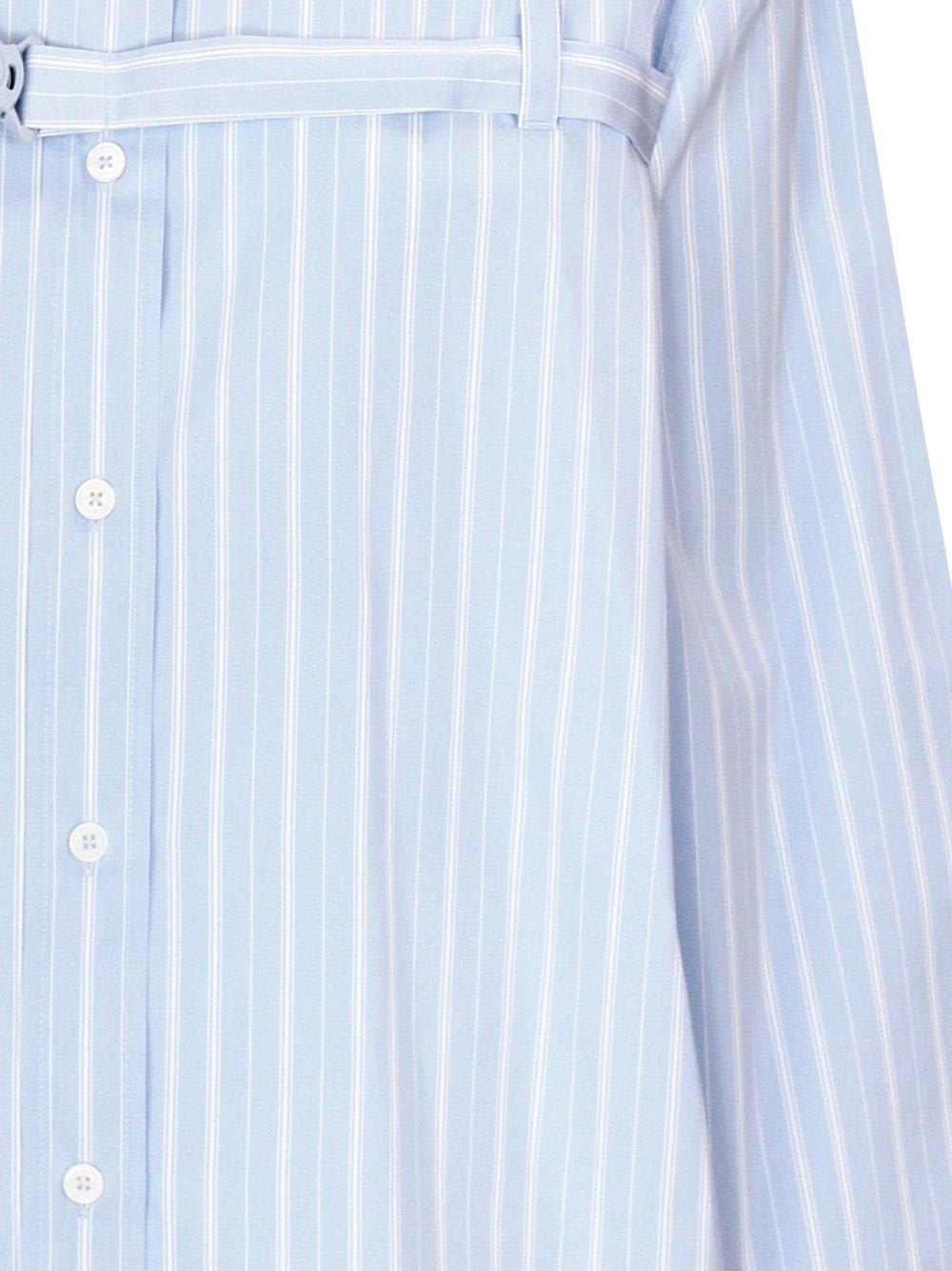 OFF-WHITE STRIPED CUT-OUT SHIRT 