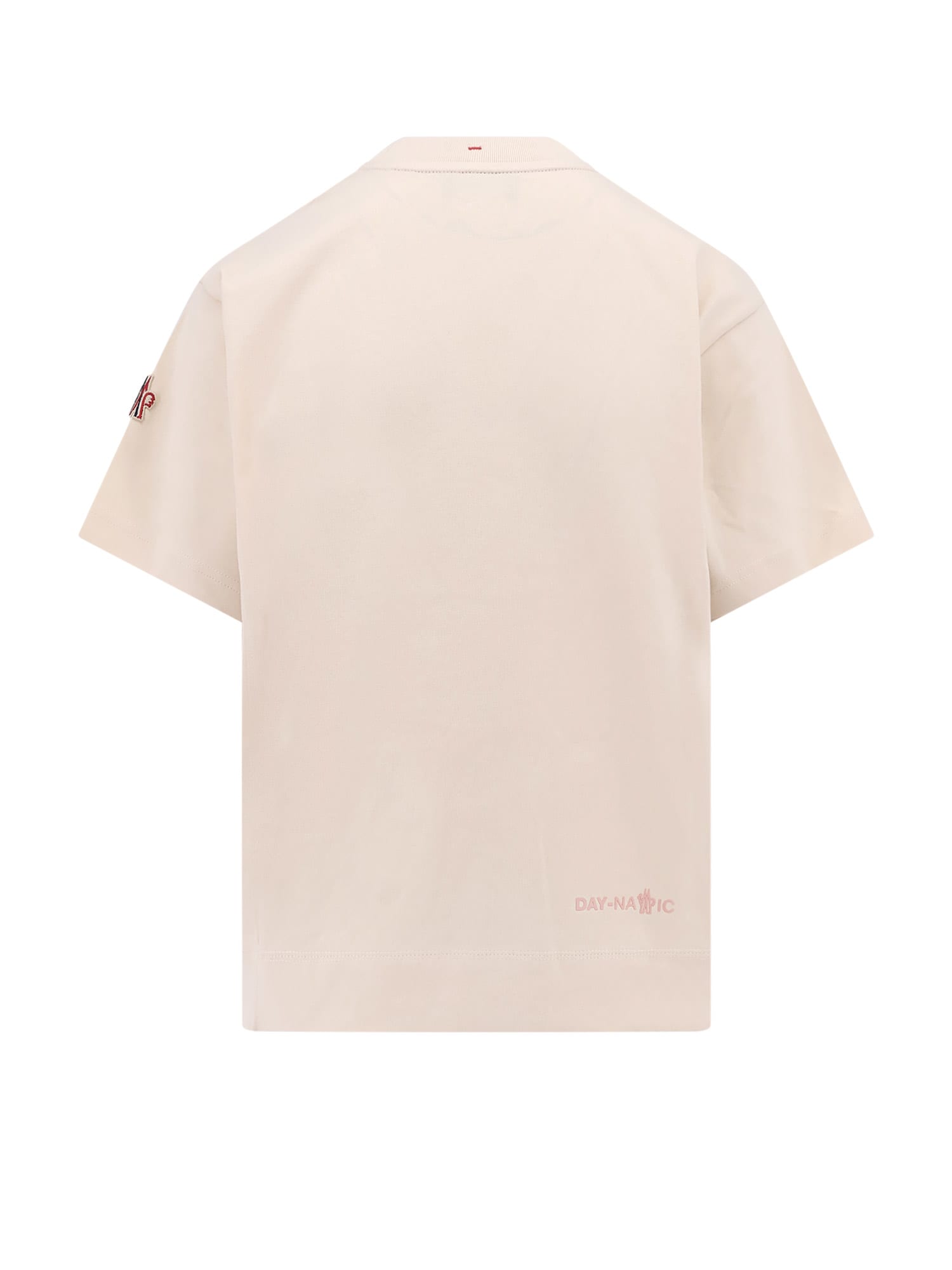 Moncler T-shirt In Cotone Con Logo Frontale In White